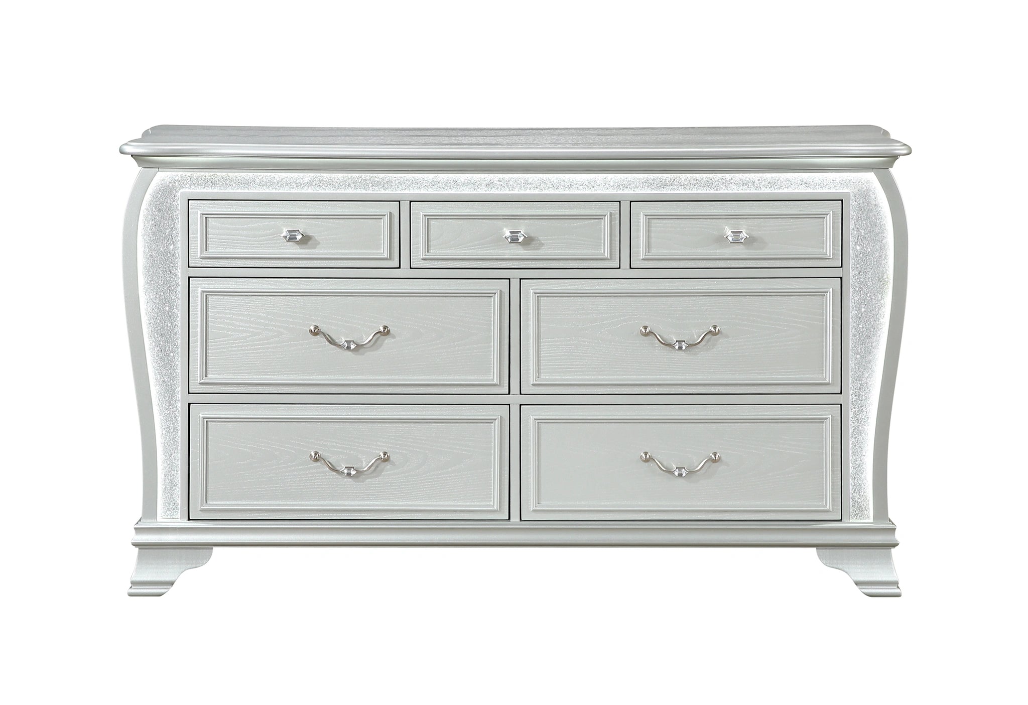 white and silver dresser Global Furniture USA Aria With LED The classic embossed pattern Style:Lined Bodice ProductGroup:CGBSF0M3 This Purple Wedding Dress