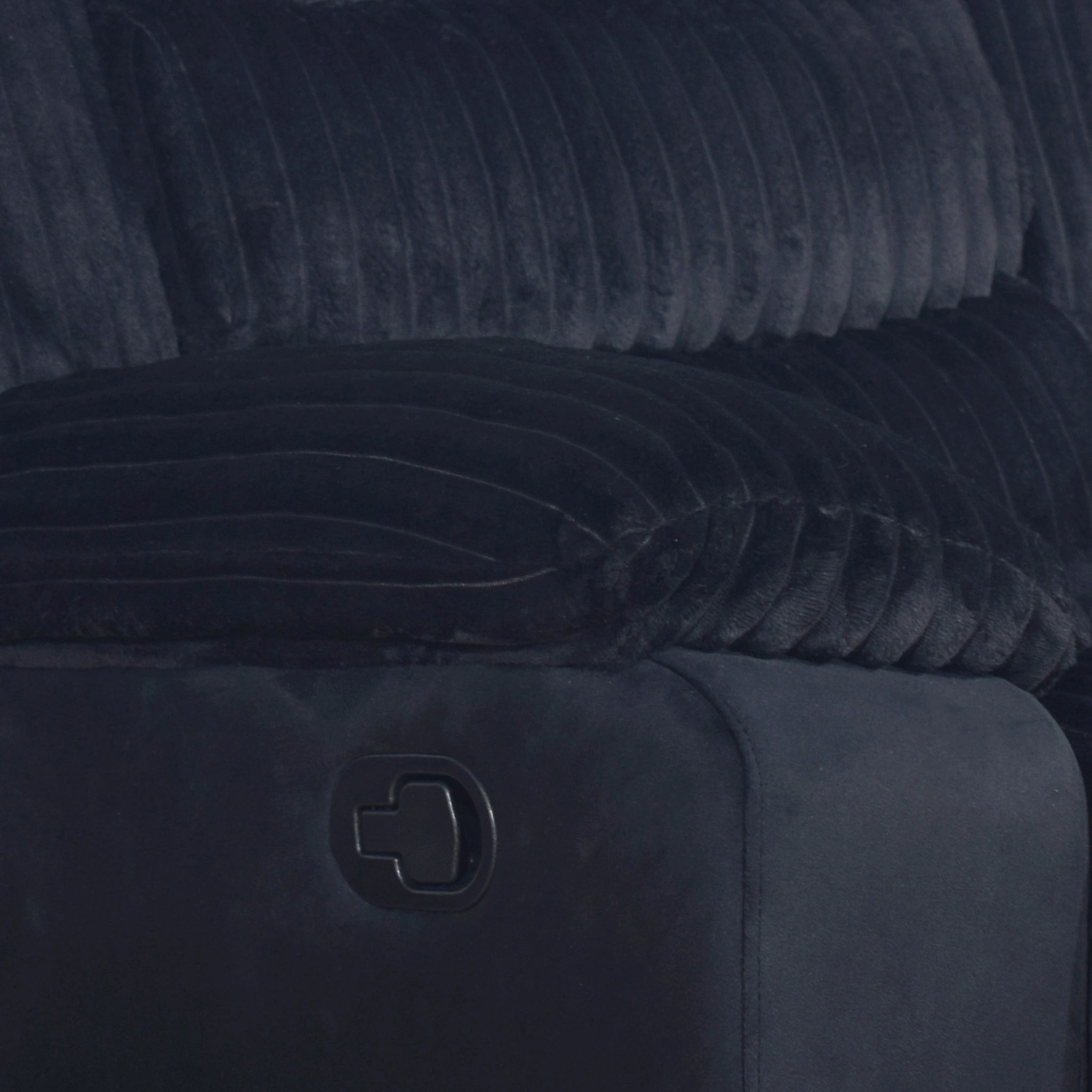 Willow Console Loveseat W/ Dual Recliners-Black