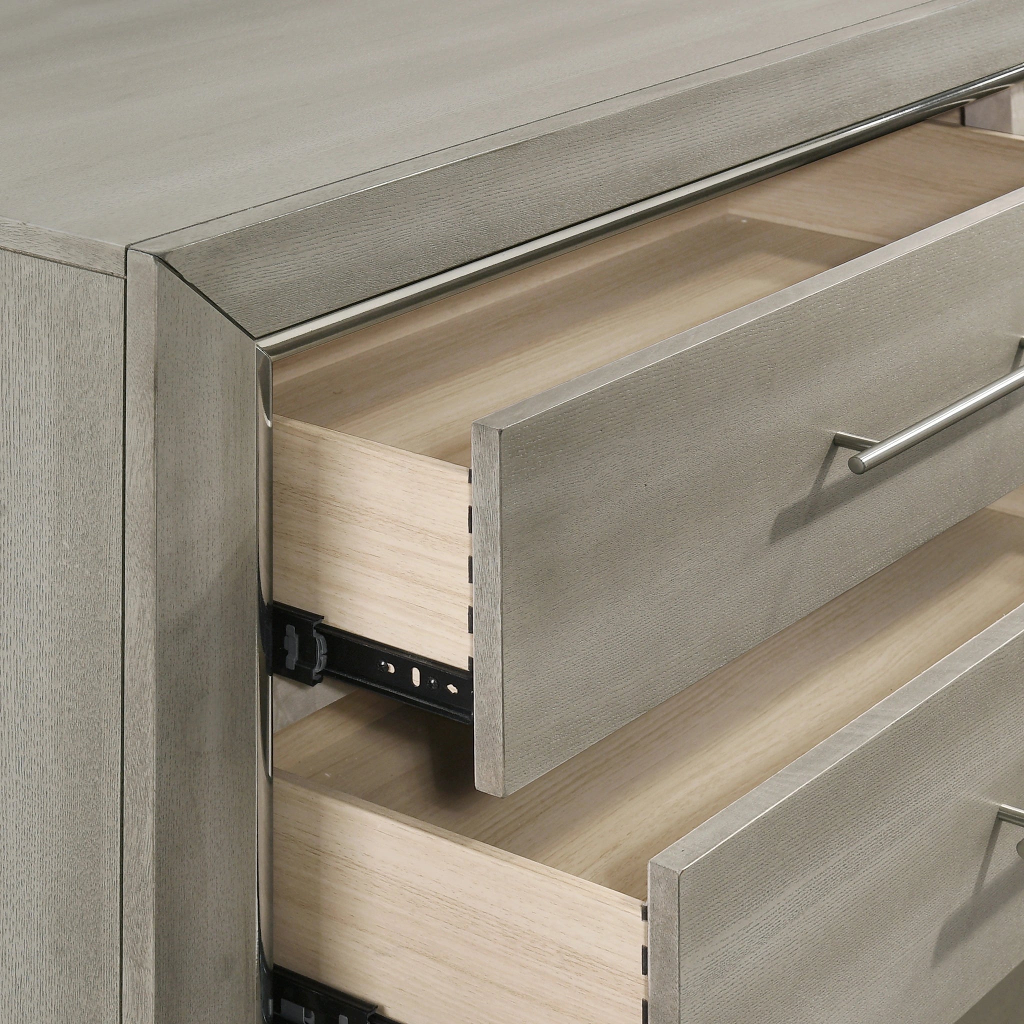 Lennox 2 Drawer Nightstand-Gray