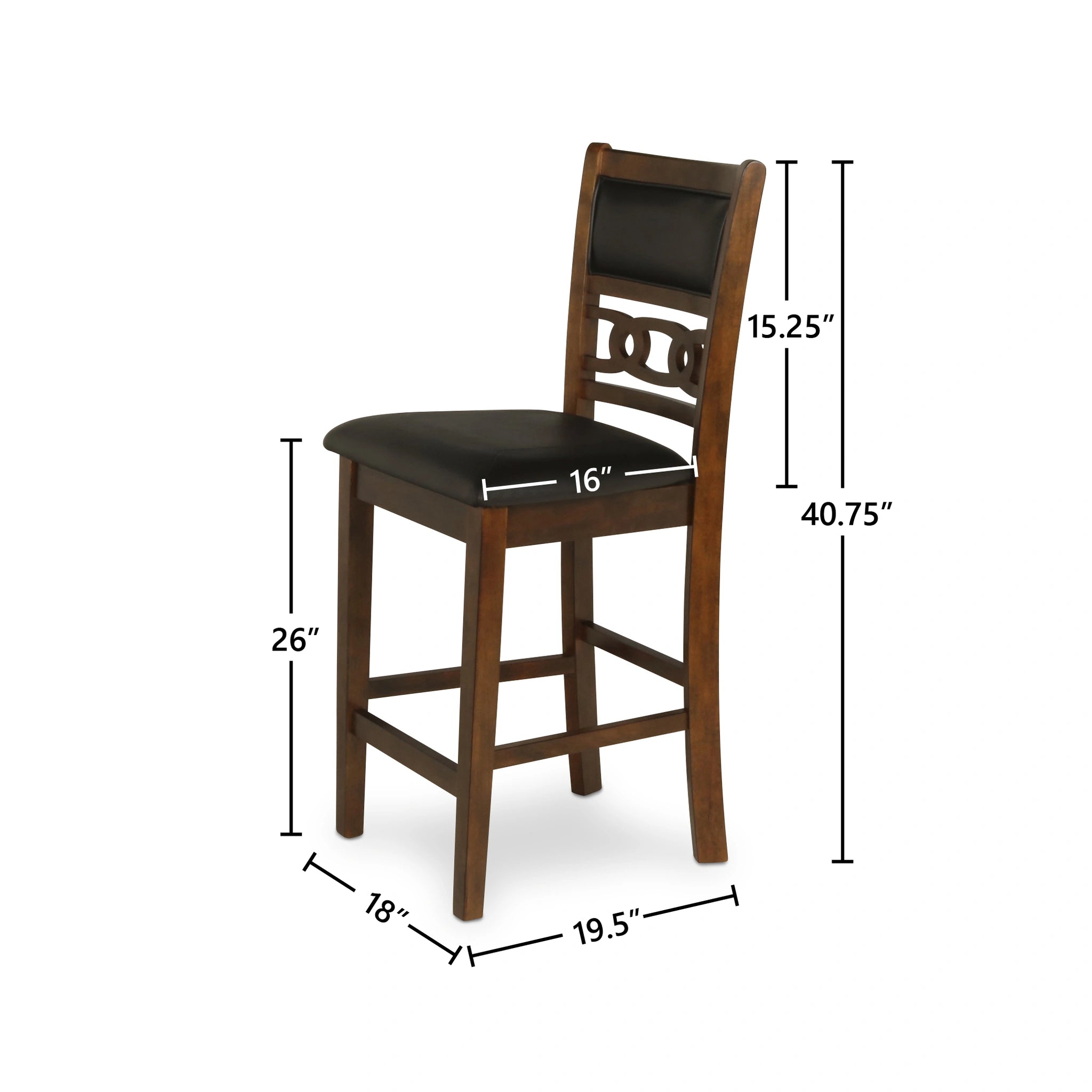 Gia Counter Chairs (2/Ctn)-Brown