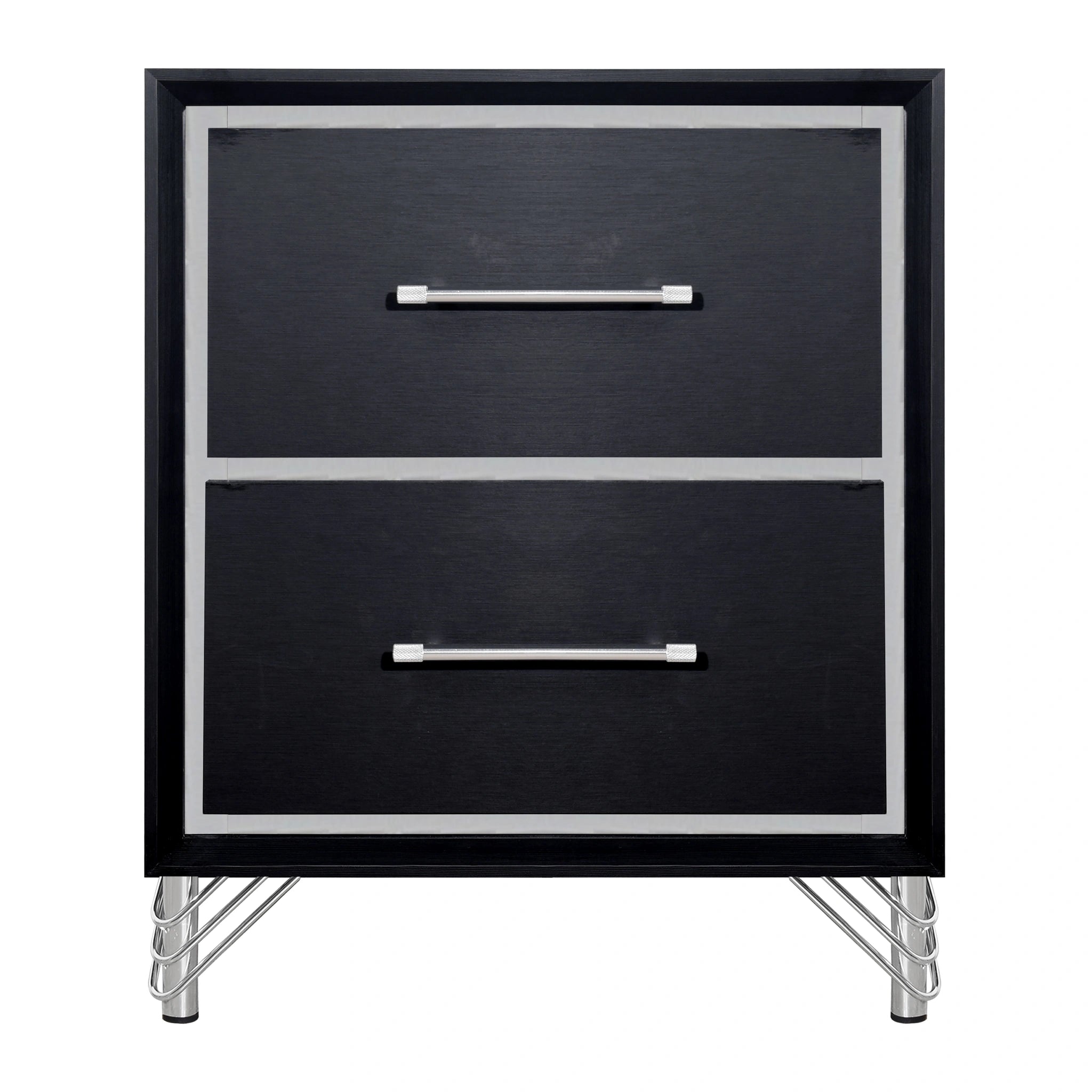 Ava 2 Drawer Nightstand-Ebony
