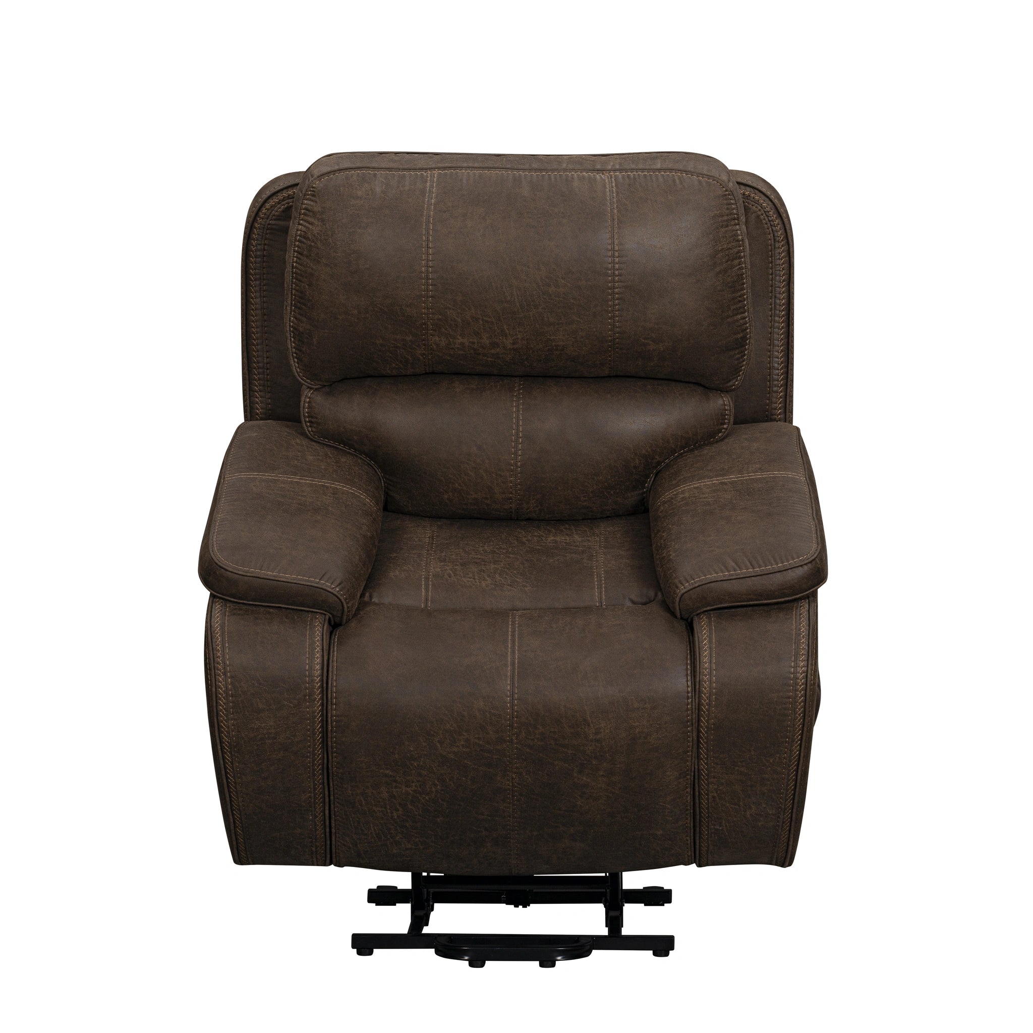Brookings Power Lift Recliner W/ Heat & Massage-Brown