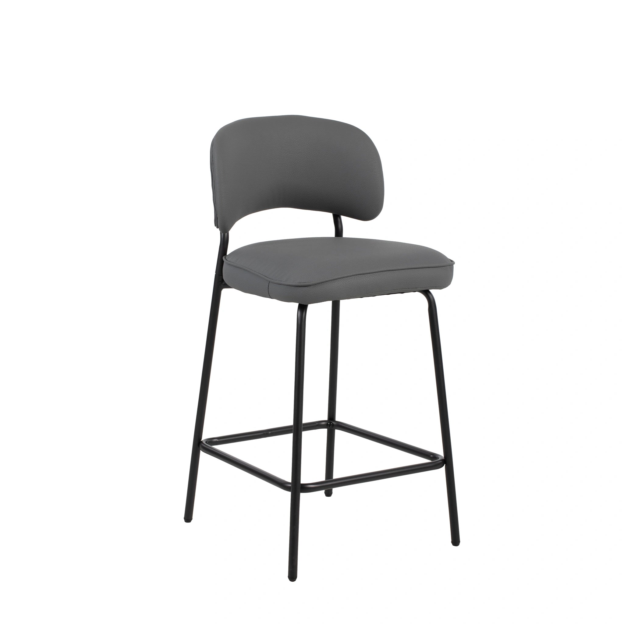 Blythe Gray Vegan Leather Counter Chair (2 Per Carton)