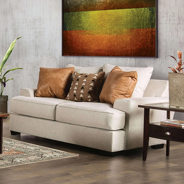 NEW MEADOWS Loveseat, Sand/Caramel