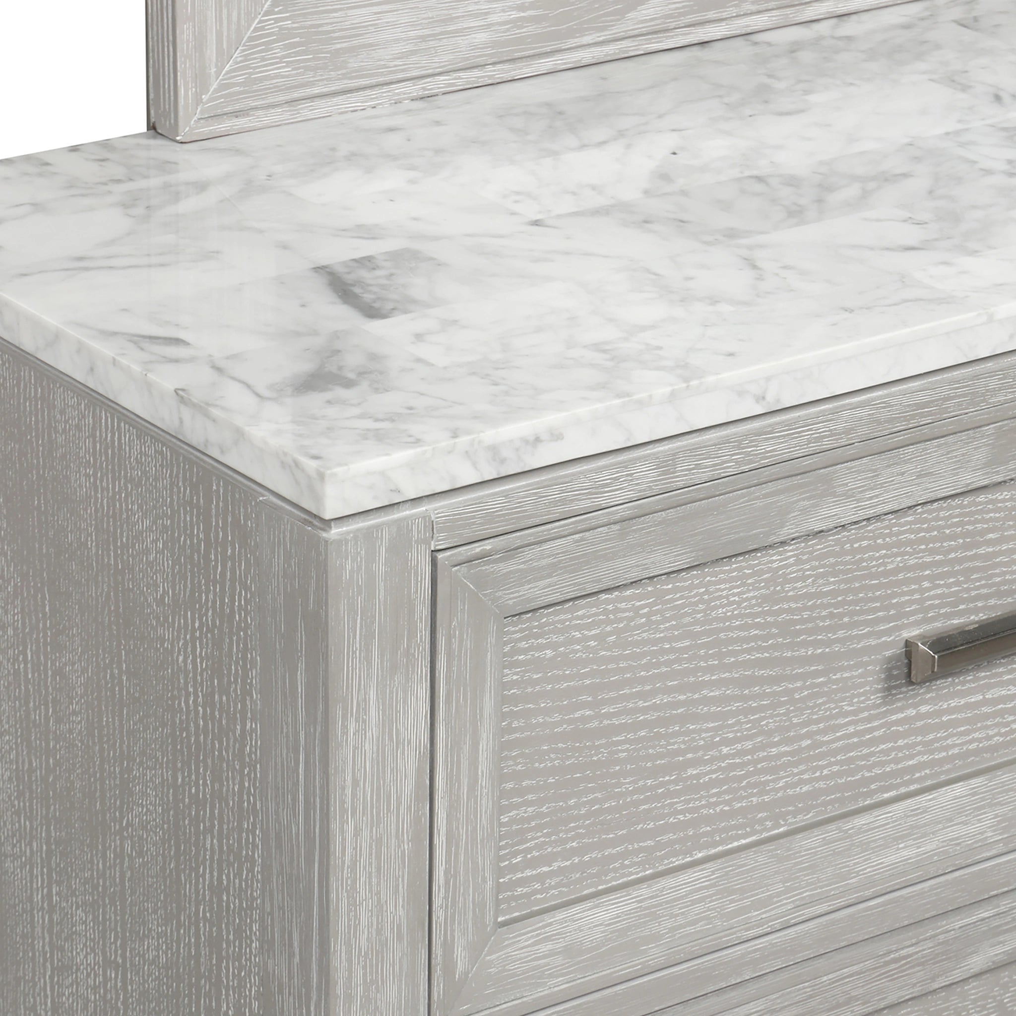 Fiona Landscape Mirror-Mist Gray