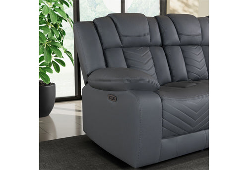 U7068 Grey 10 Pwr Rec Sofa/Pwr Con Rec Loveseat with LED