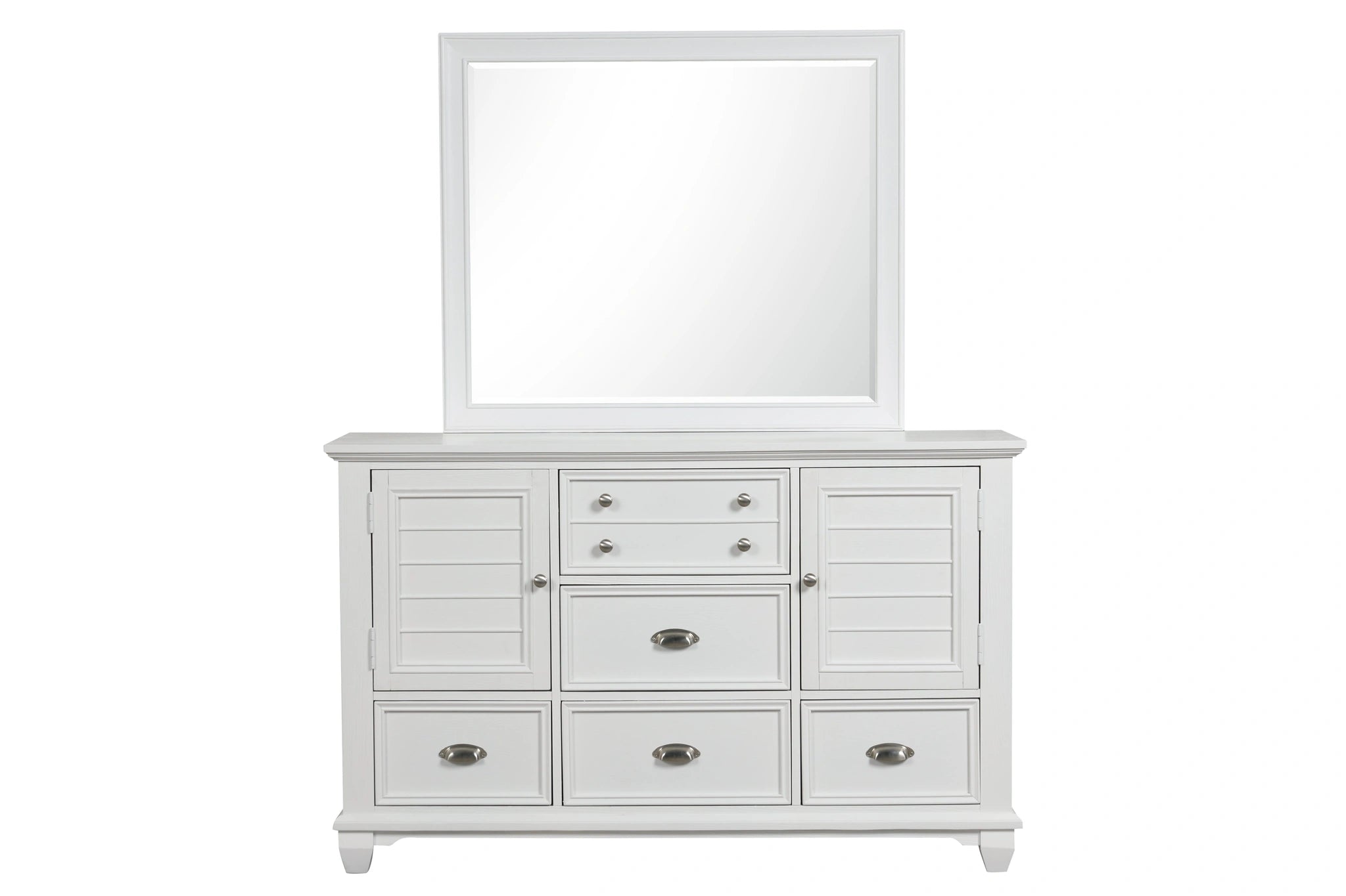 Jamestown Landscape Mirror- White