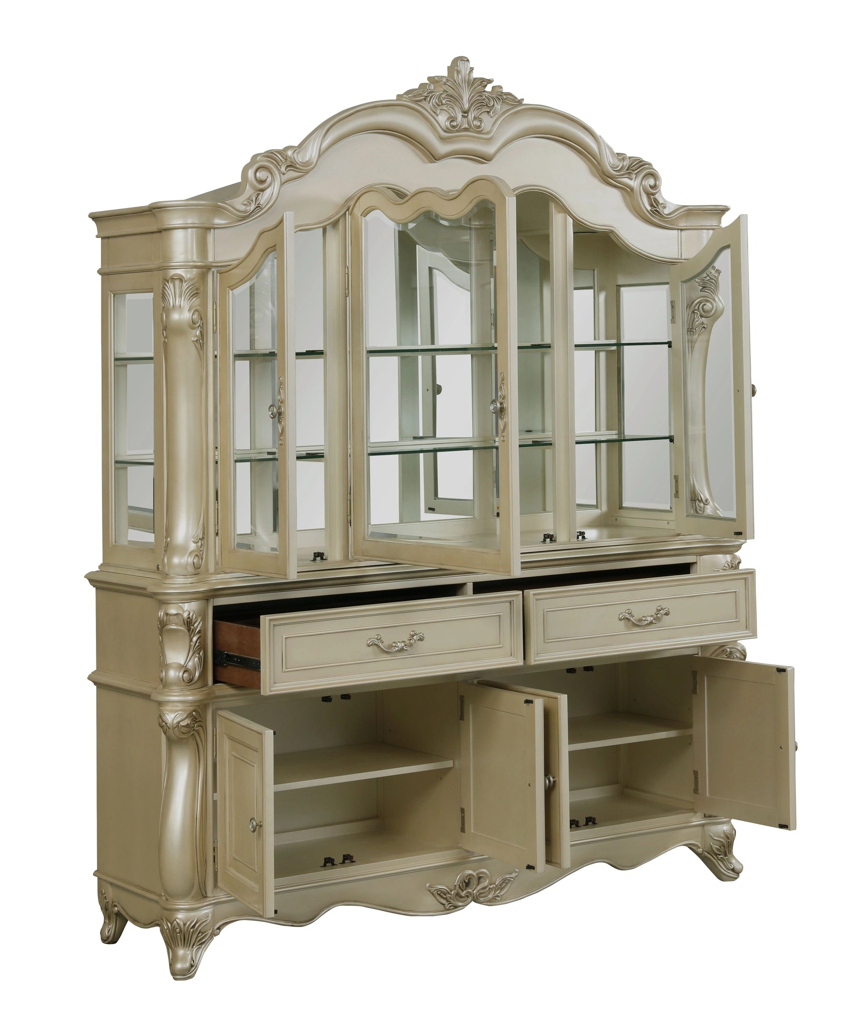 Monique China Hutch-Champagne
