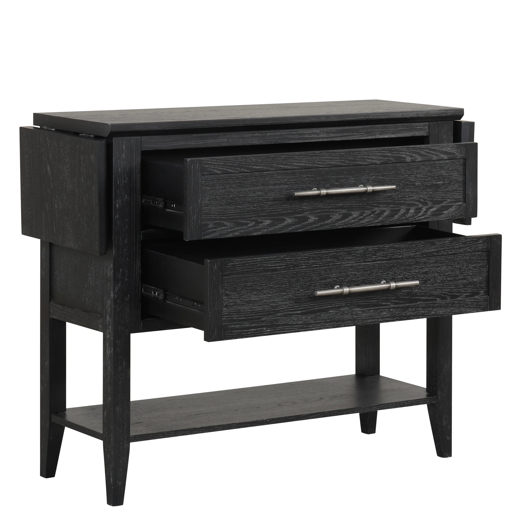 Sable Crest Drop Leaf Server-Black
