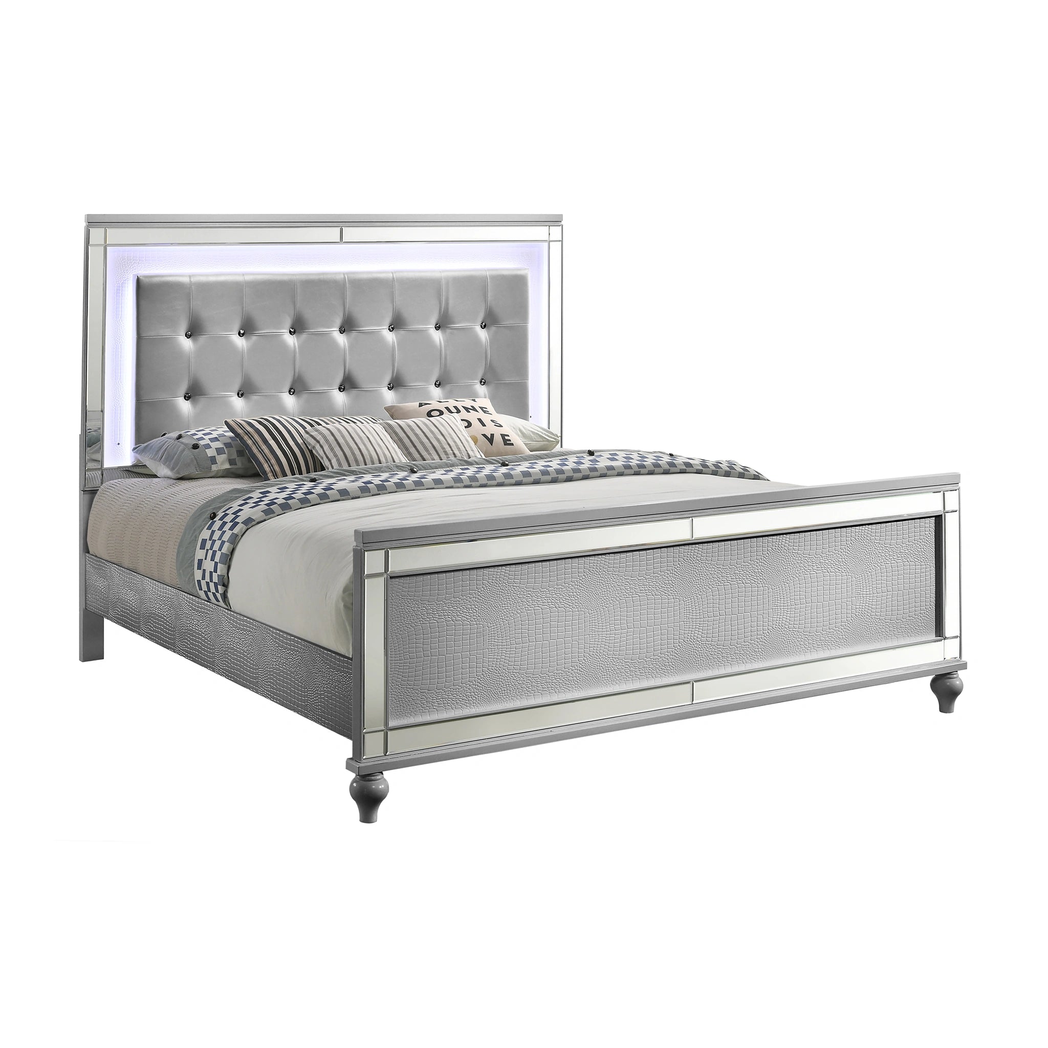 VALENTINO California King WK SIDE RAILS-SILVER