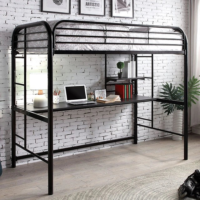 Opal Iii Silver Twin Loft Bed