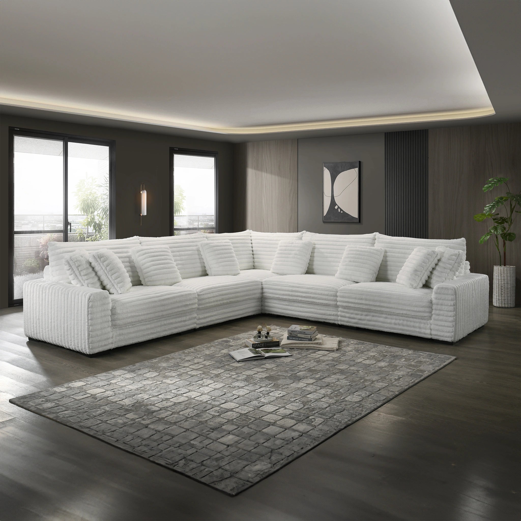 Embrace Armless Chair-White