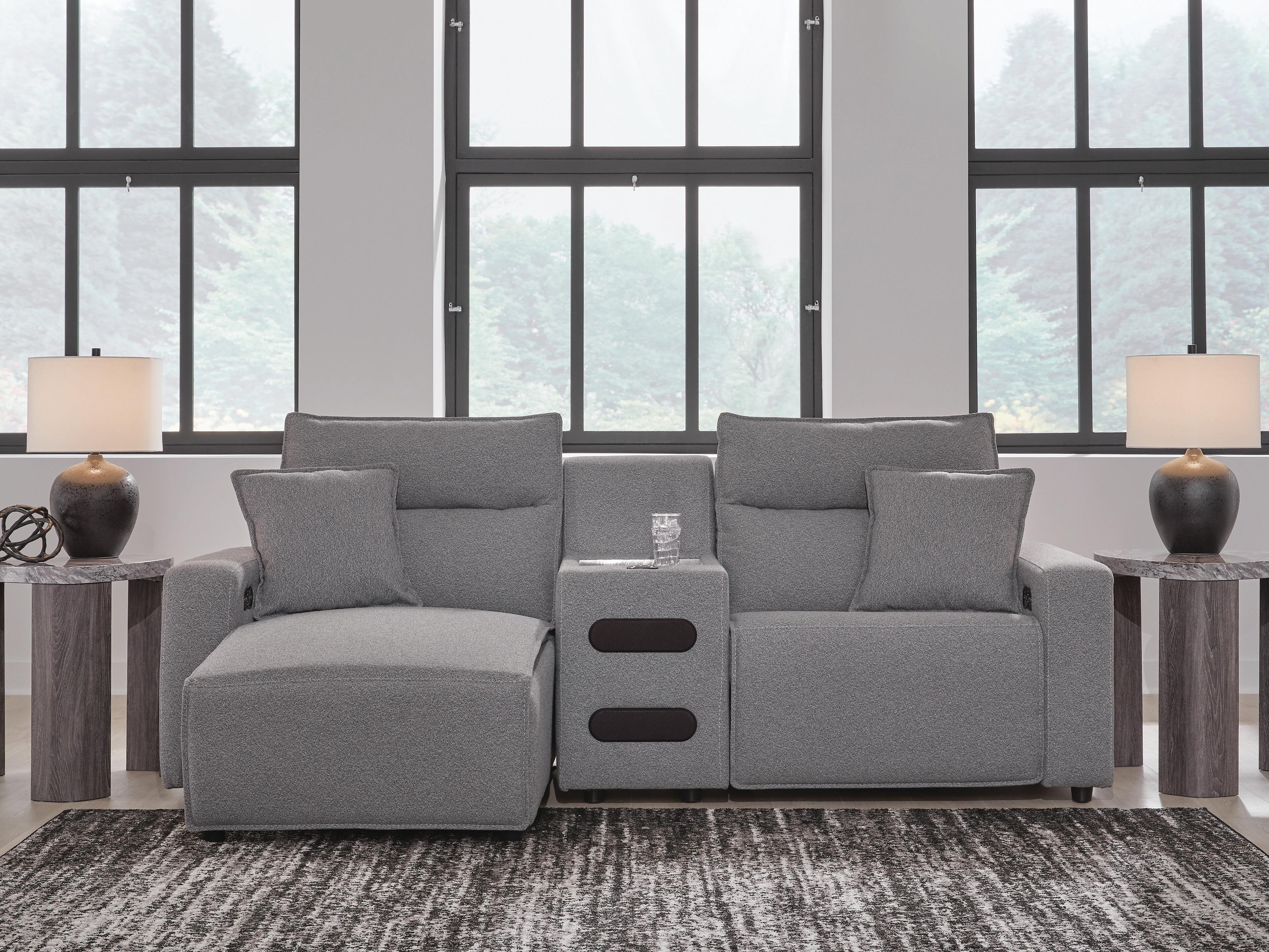 Modmax II Power Reclining Sectional with Chaise and Audio Console