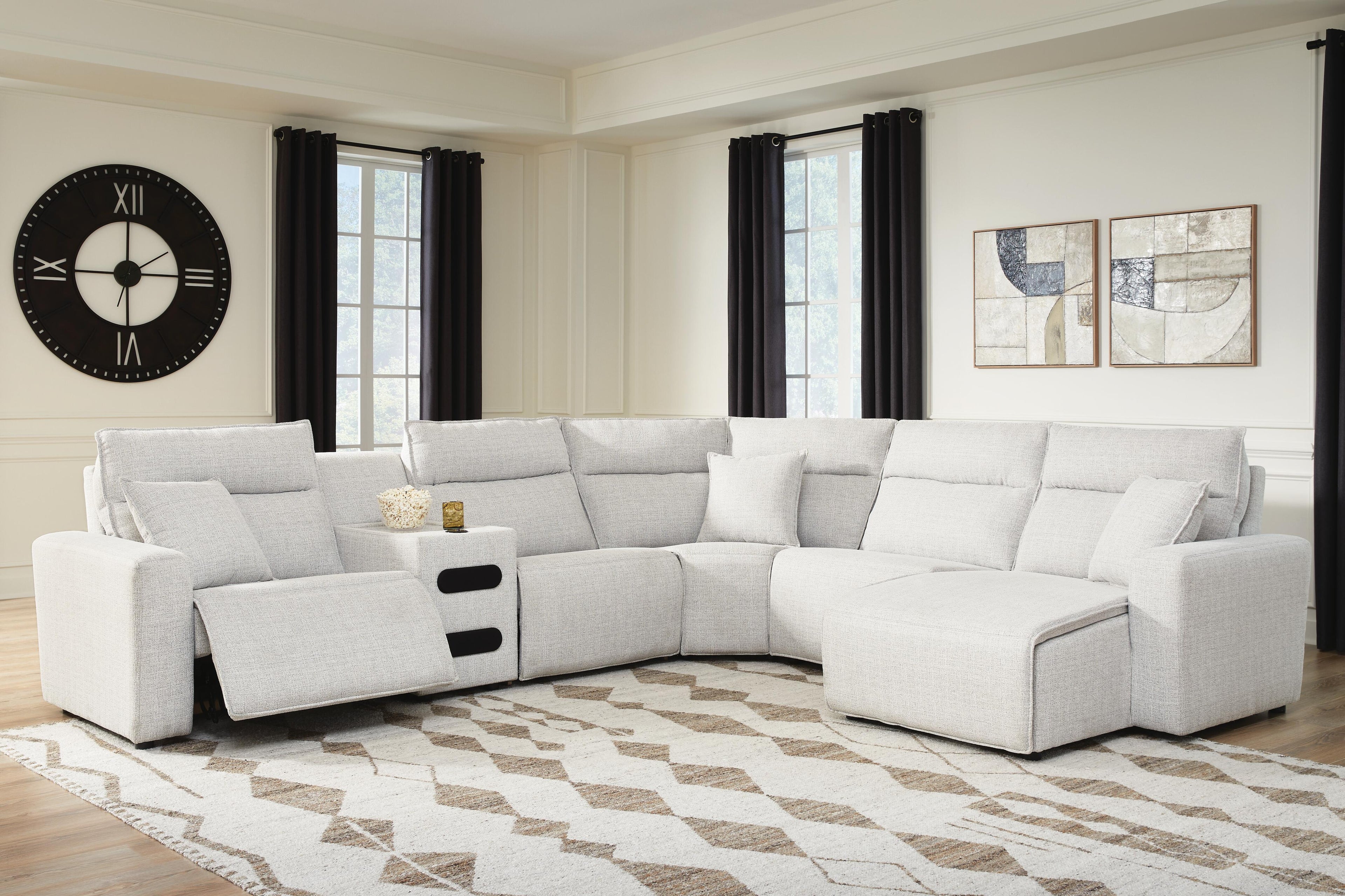 Modmax II Reclining Sectional with Chaise and Audio Console