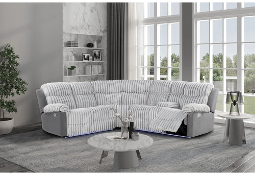 U6028 Grey Sectional with LED