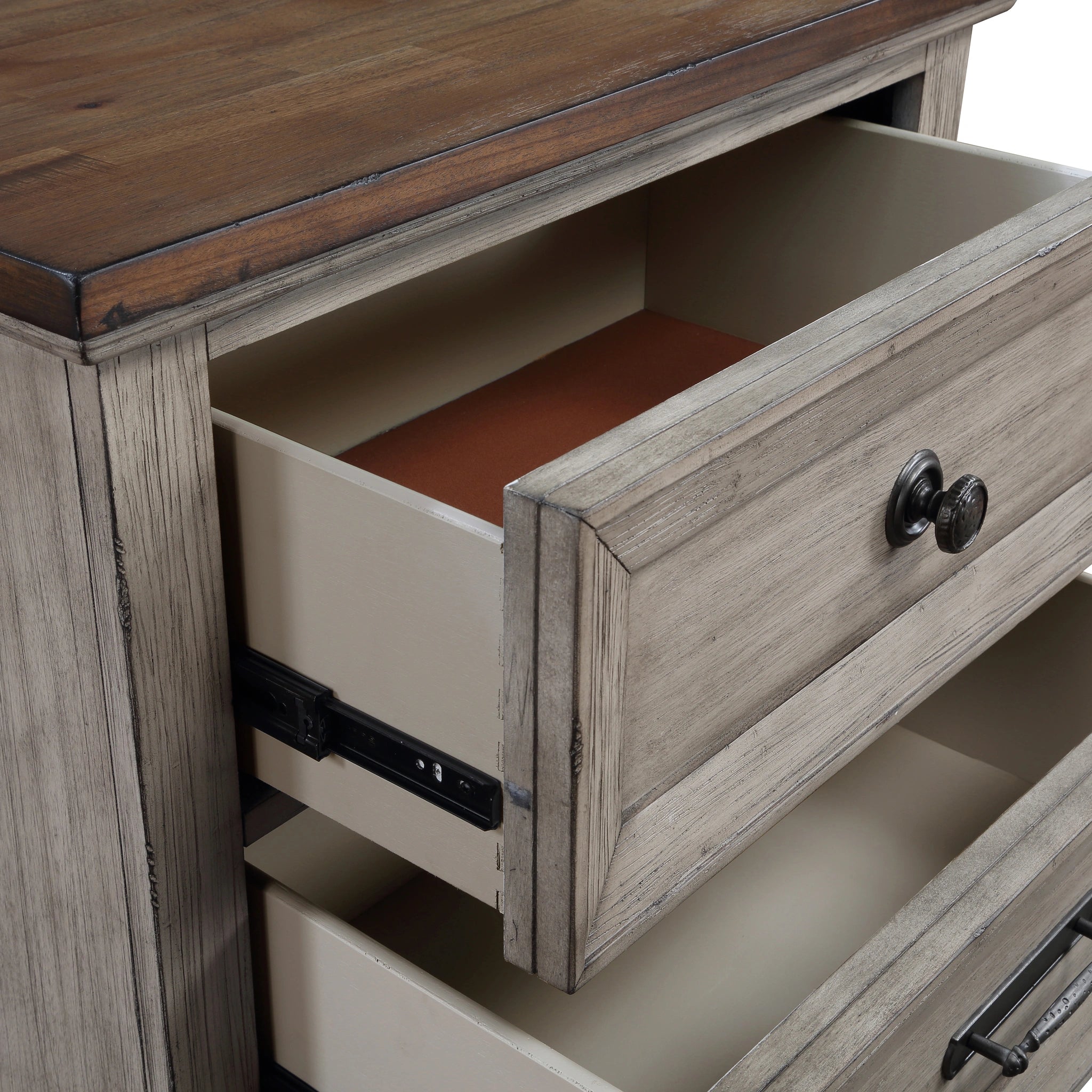 Mariana Nightstand W/Usb-Vintage Creme