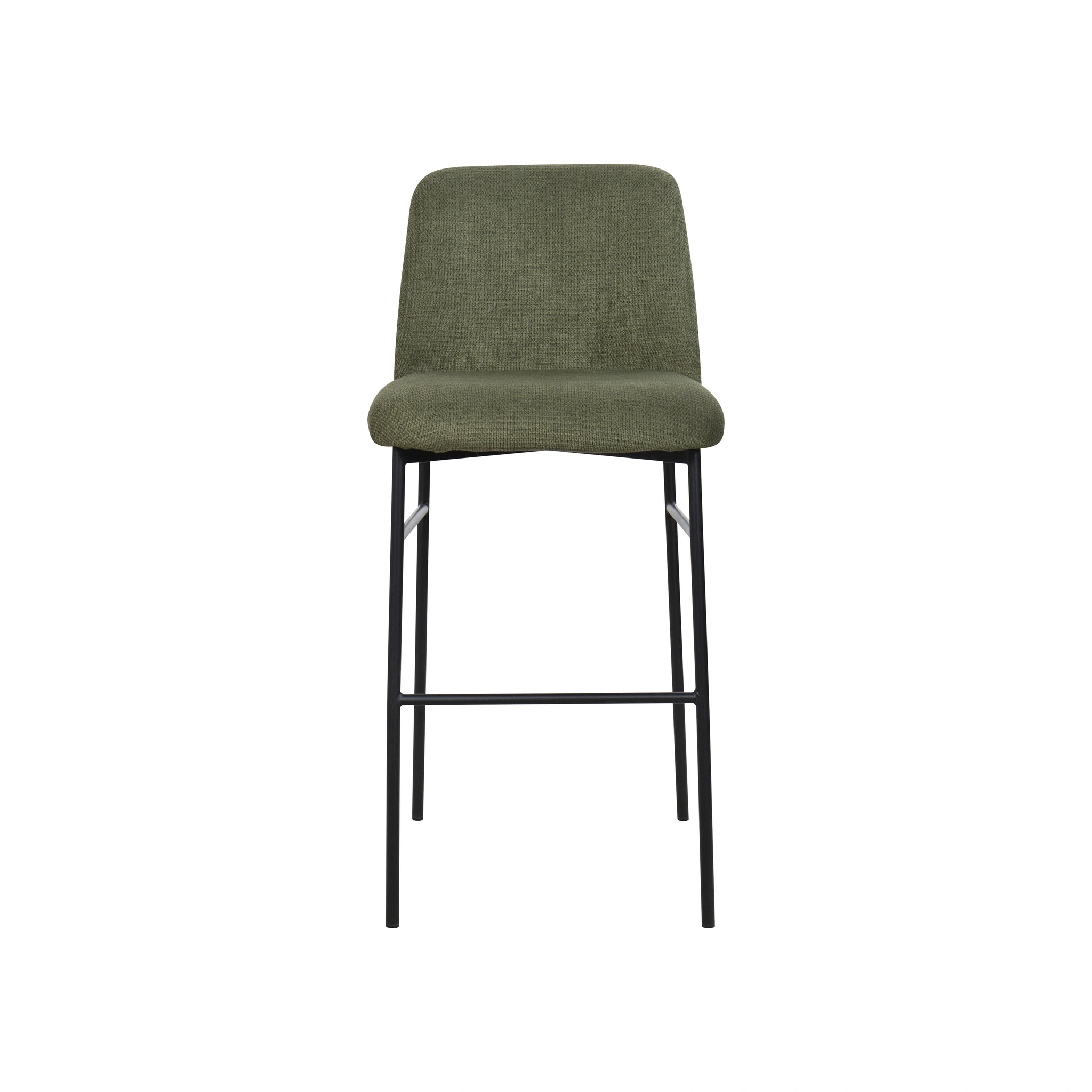 Erik Bar Chair W/ Black Metal Frame- Green (2 Per Carton)