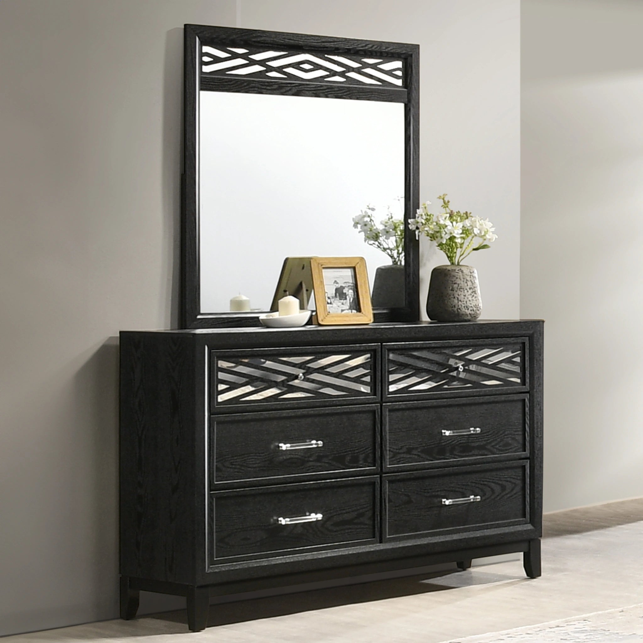 Obsidian Mirror-Black