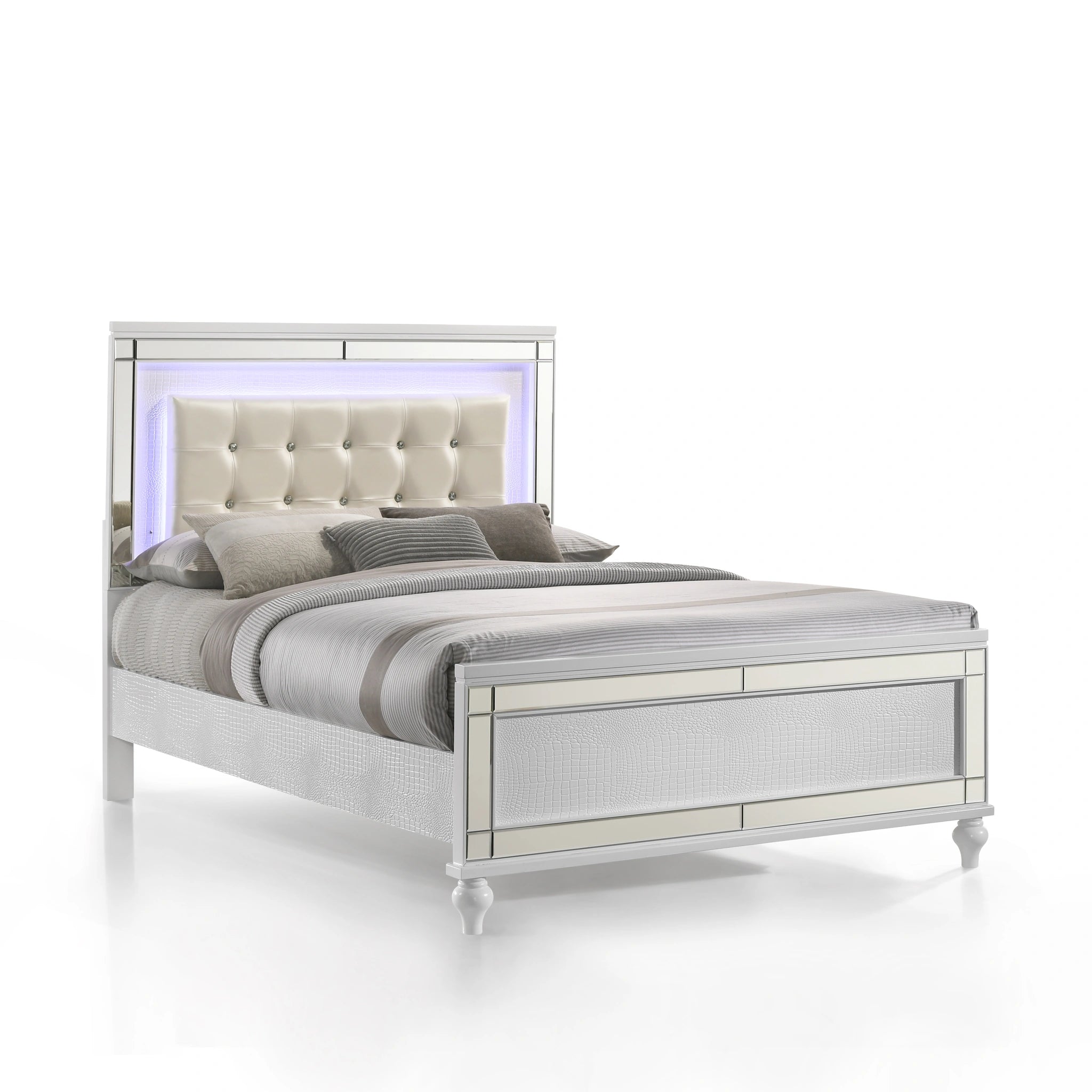 VALENTINO Eastern King-California King K LIGHTED HEADBOARD-WHITE