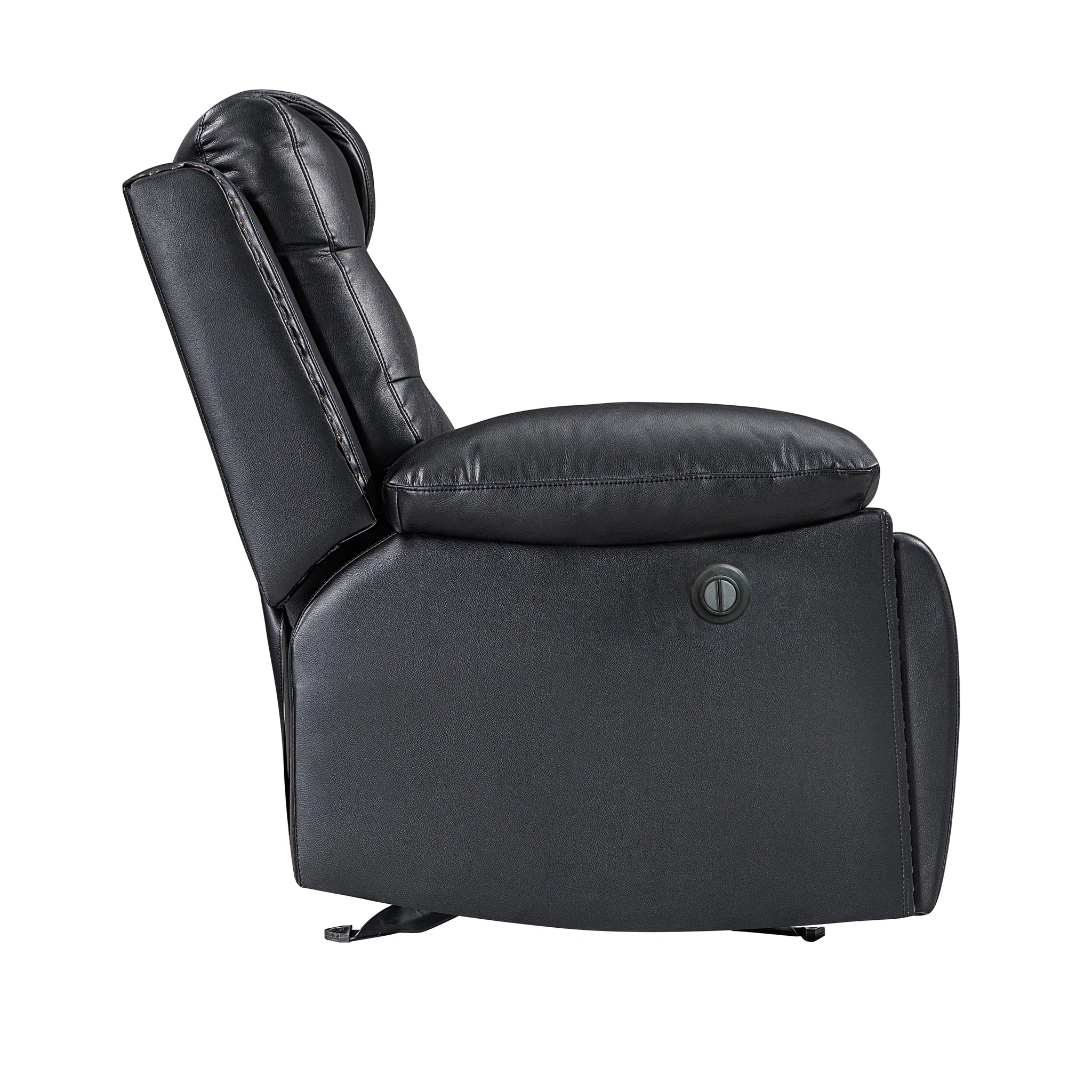 Nikko Console Loveseat W/Pwr Fr-Black/Gray