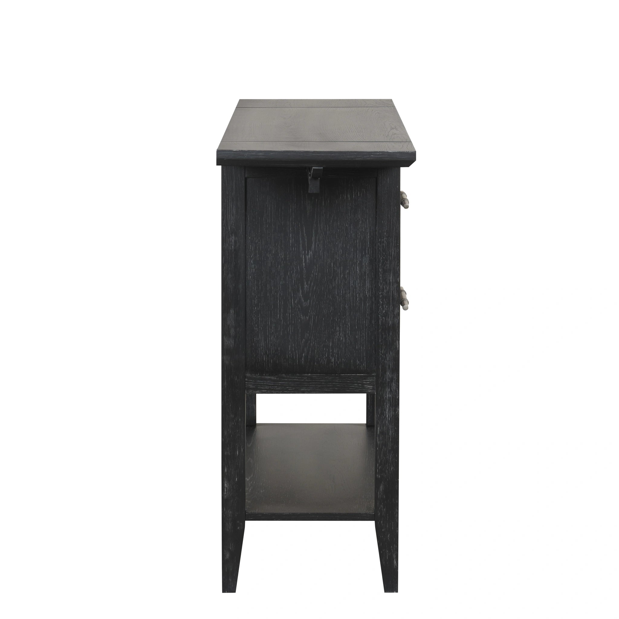 Sable Crest Drop Leaf Server-Black