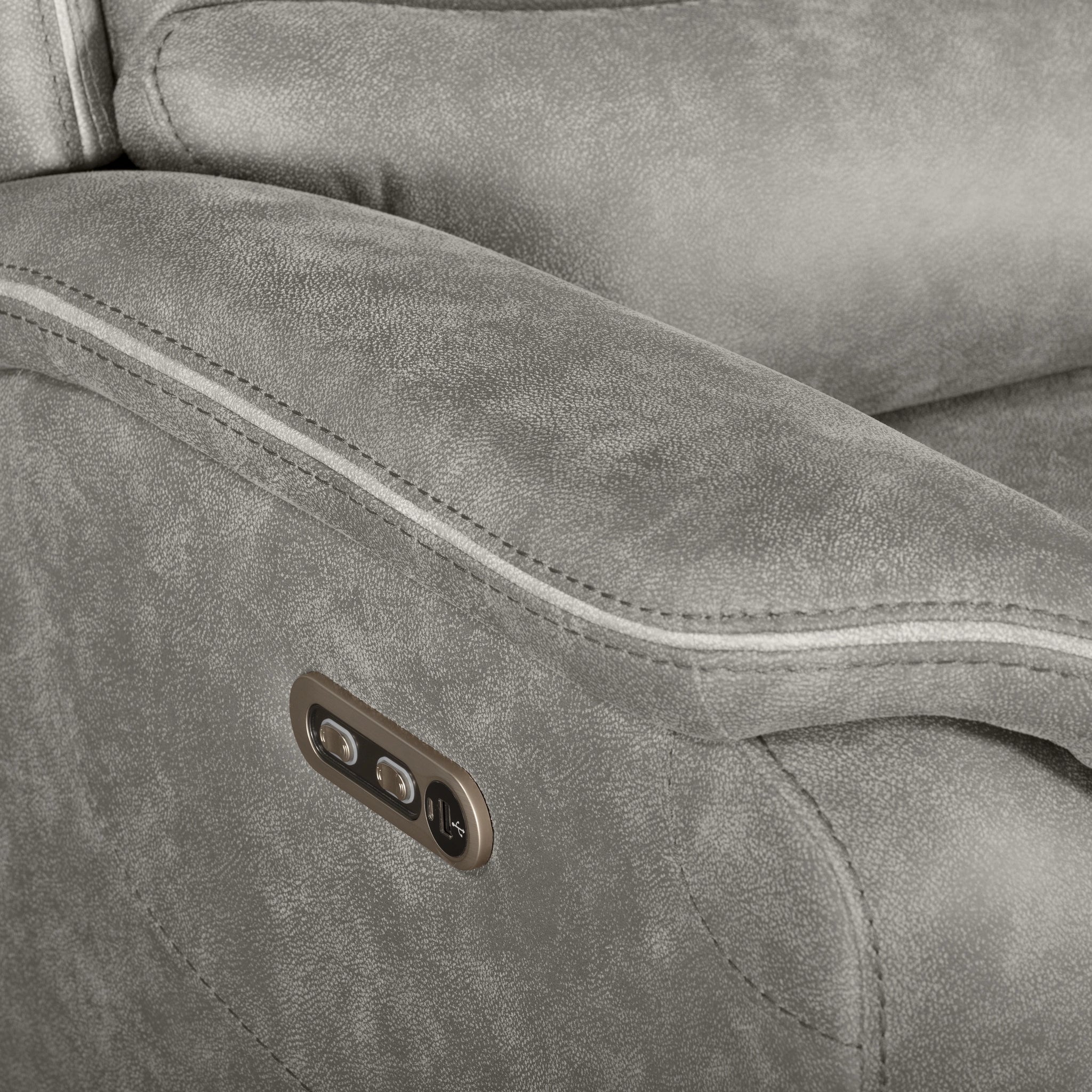 Kamari Laf Console Loveseat W/Dual Pwr Hr & Fr-Gray