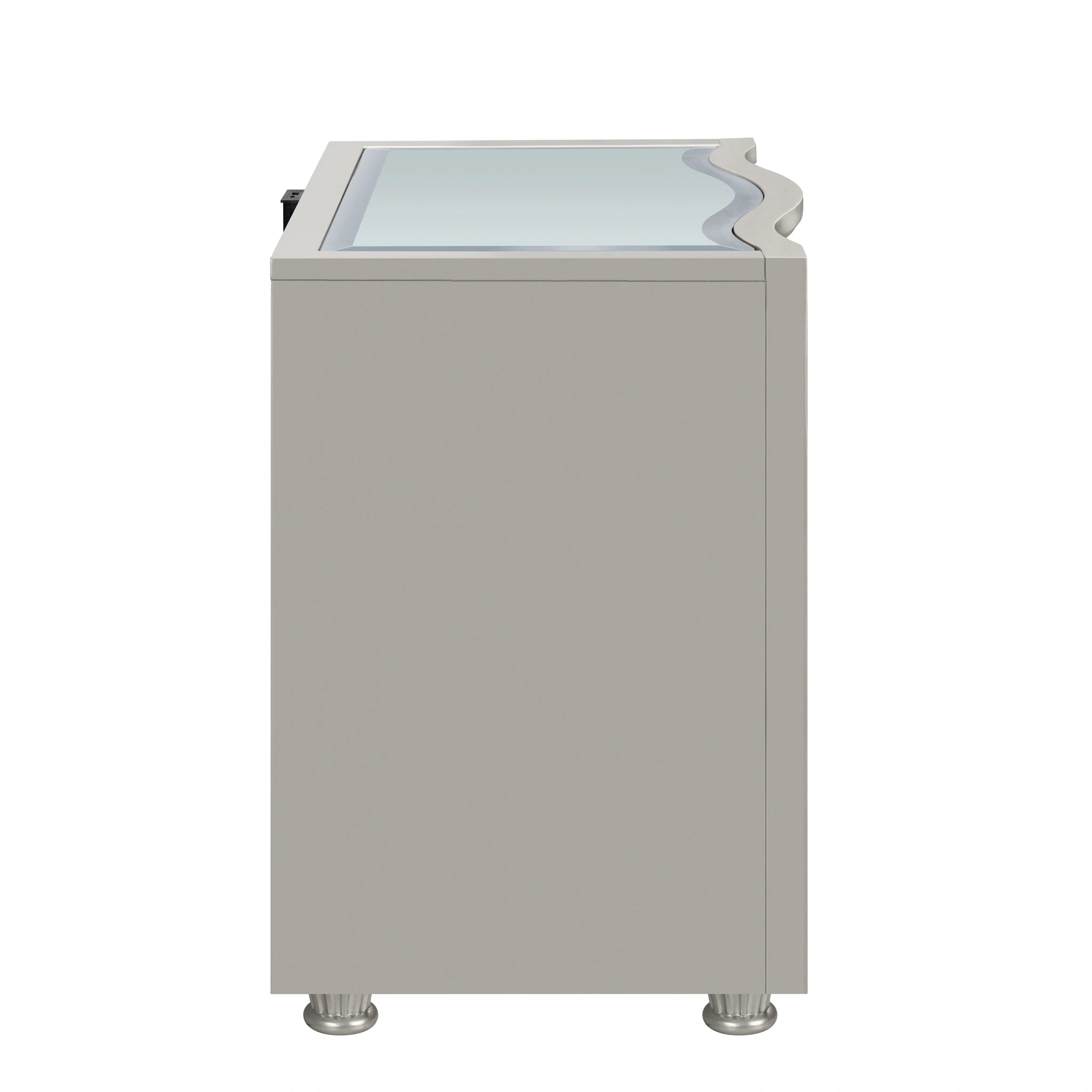 Reflections Nightstand W/Mirrored Top-Silver