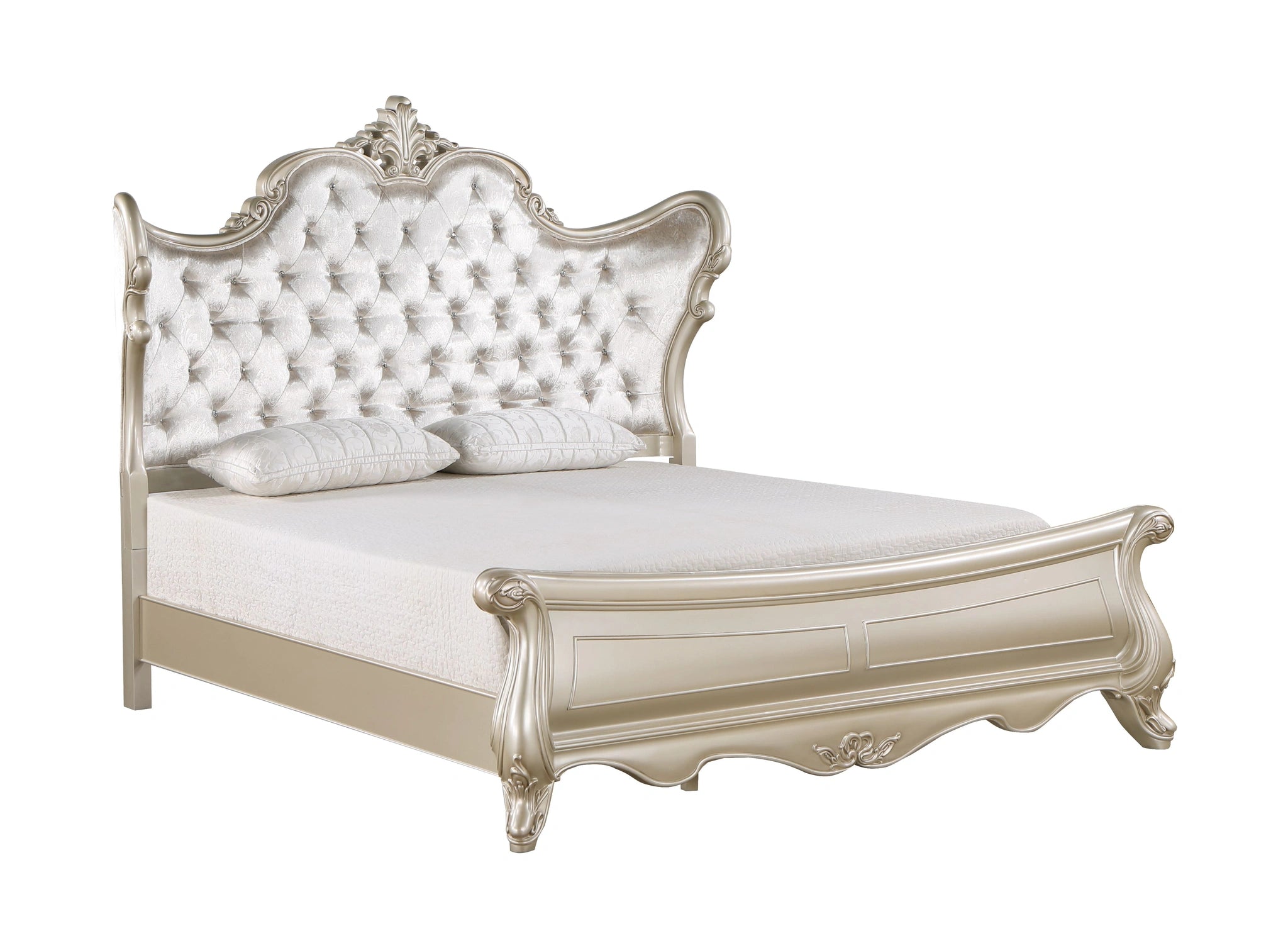 MONIQUE Eastern King-California King EK/WK PANEL FOOTBOARD & SLATS-CHAMPAGNE