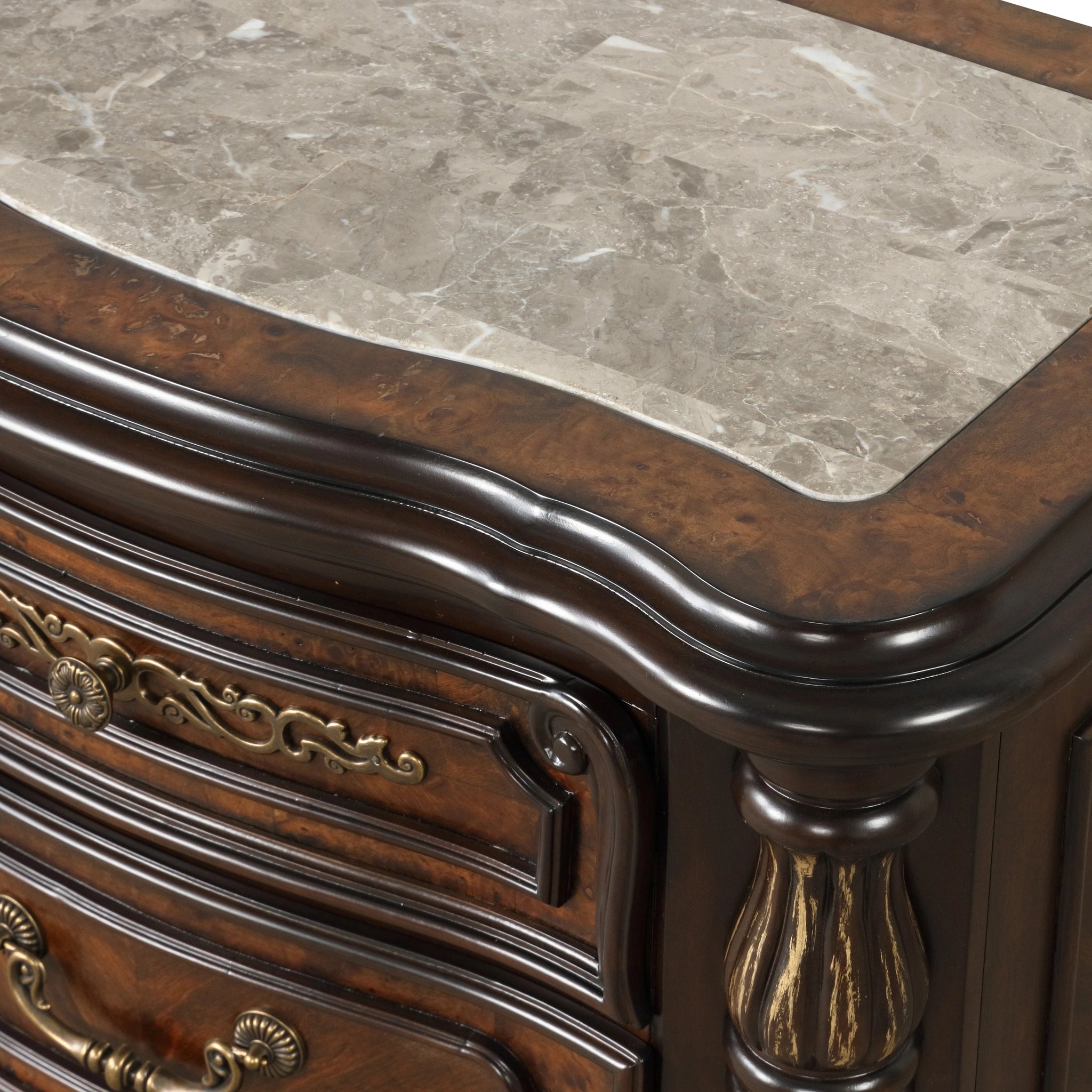 Bella Notte Nightstand- Mahogany Brown