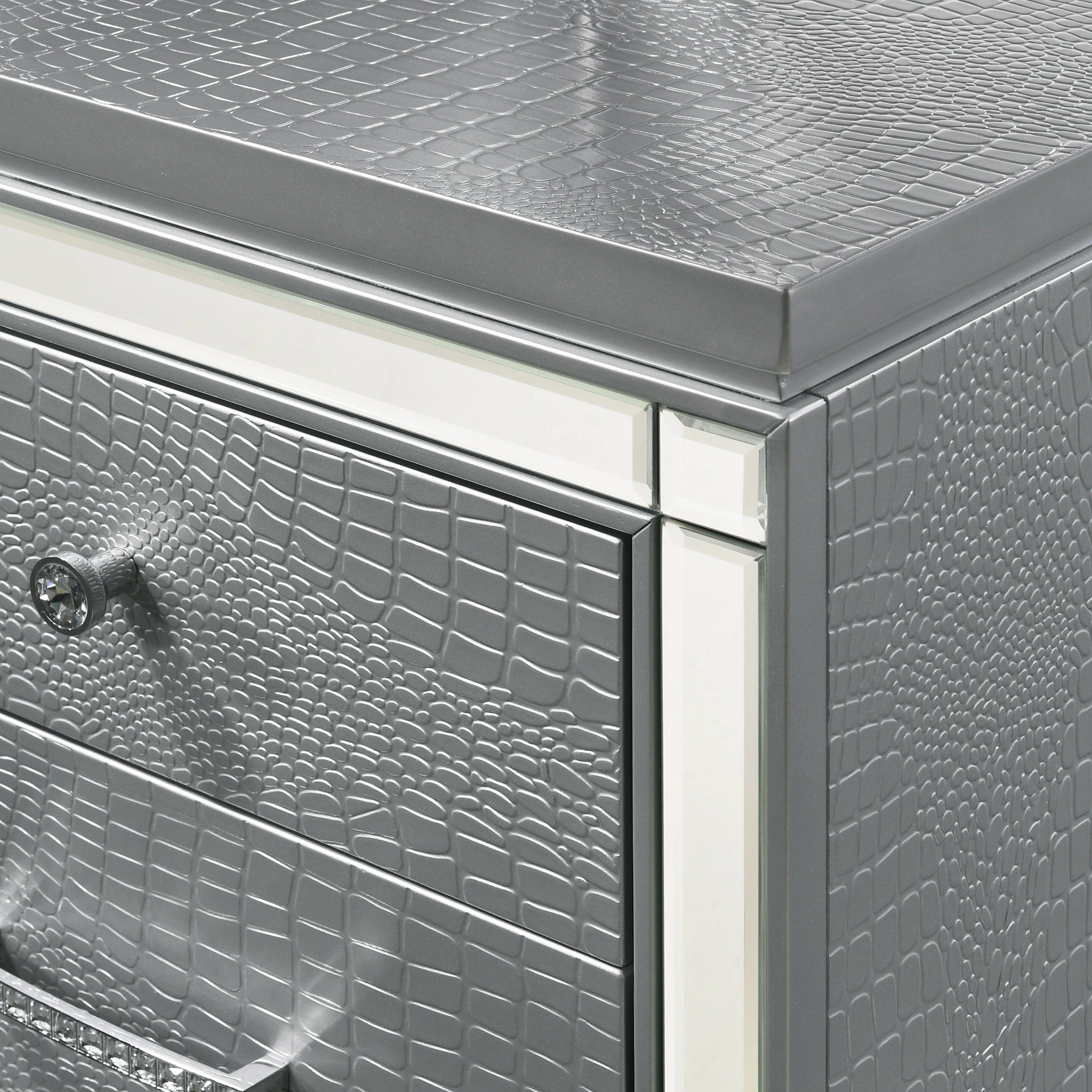 Valentino Dressing Table-Silver