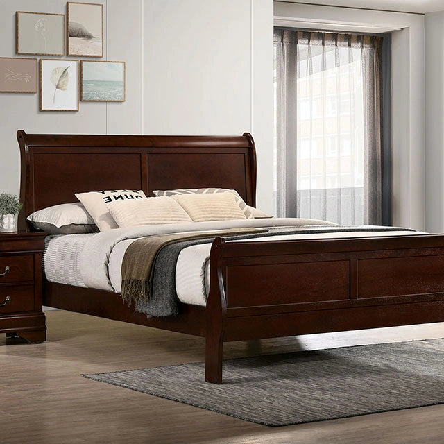 LOUIS PHILIPPE Twin Bed, Cherry