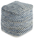 Chevron Pouf