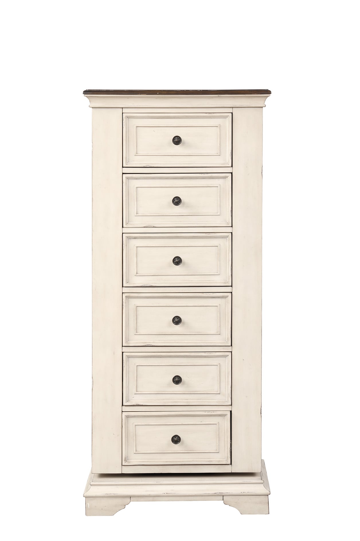 Anastasia Lingerie Swivel Chest W/Mirror-Ant. White
