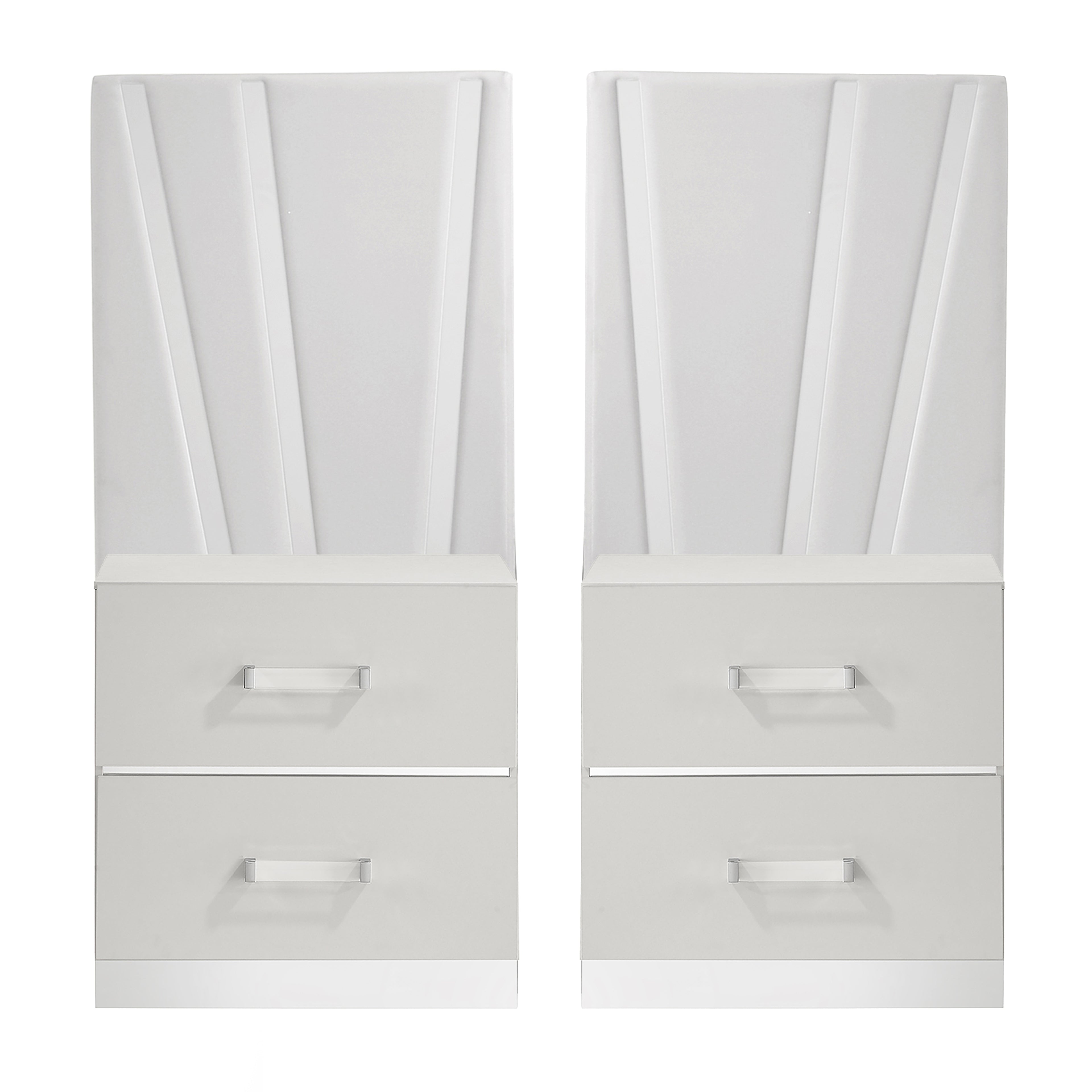 Europa Nightstand Panels, Set Of 2 - White