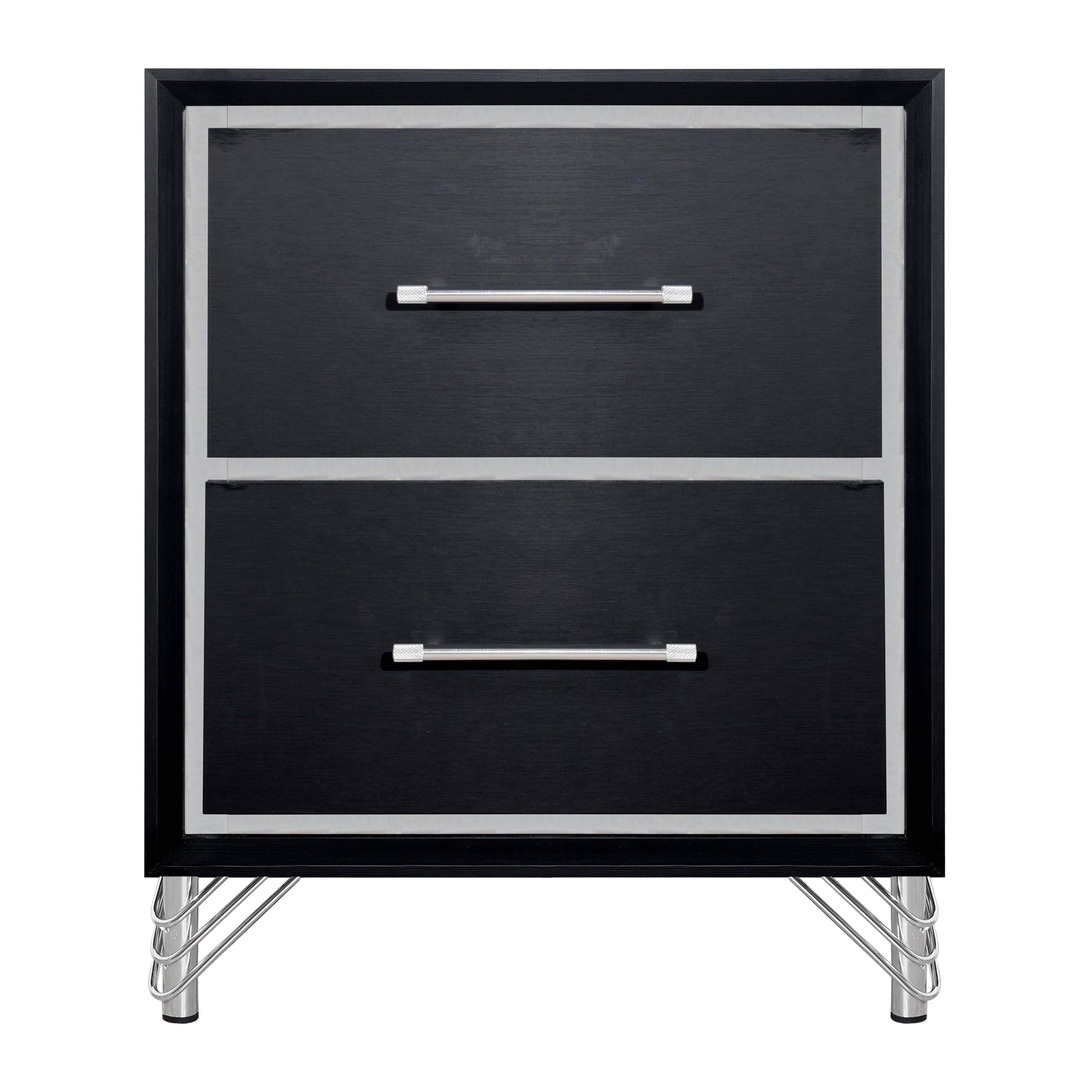 Ava 2 Drawer Nightstand-Ebony