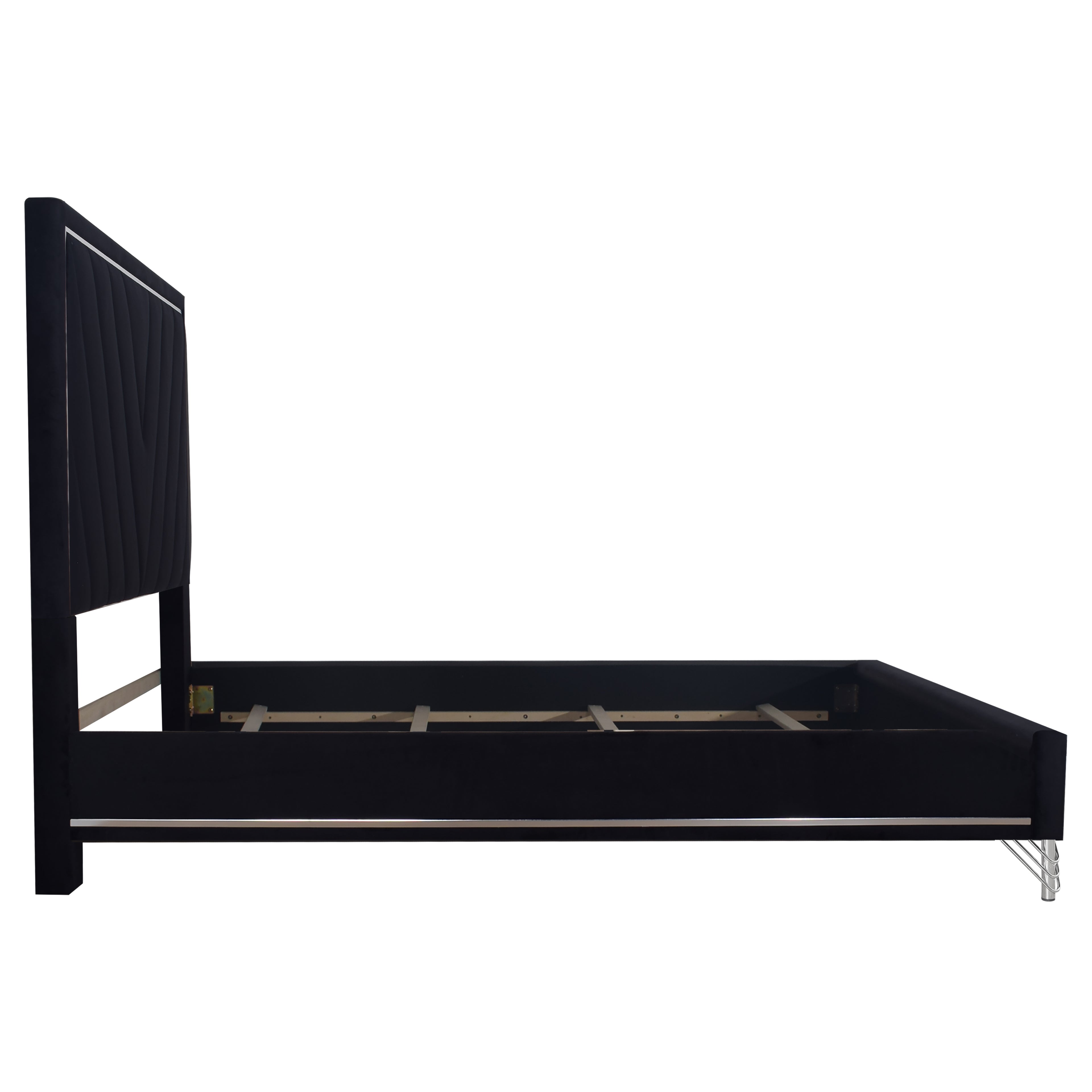 Ava 5/0 Q Headboard, Footboard & Slat Kit-Ebony