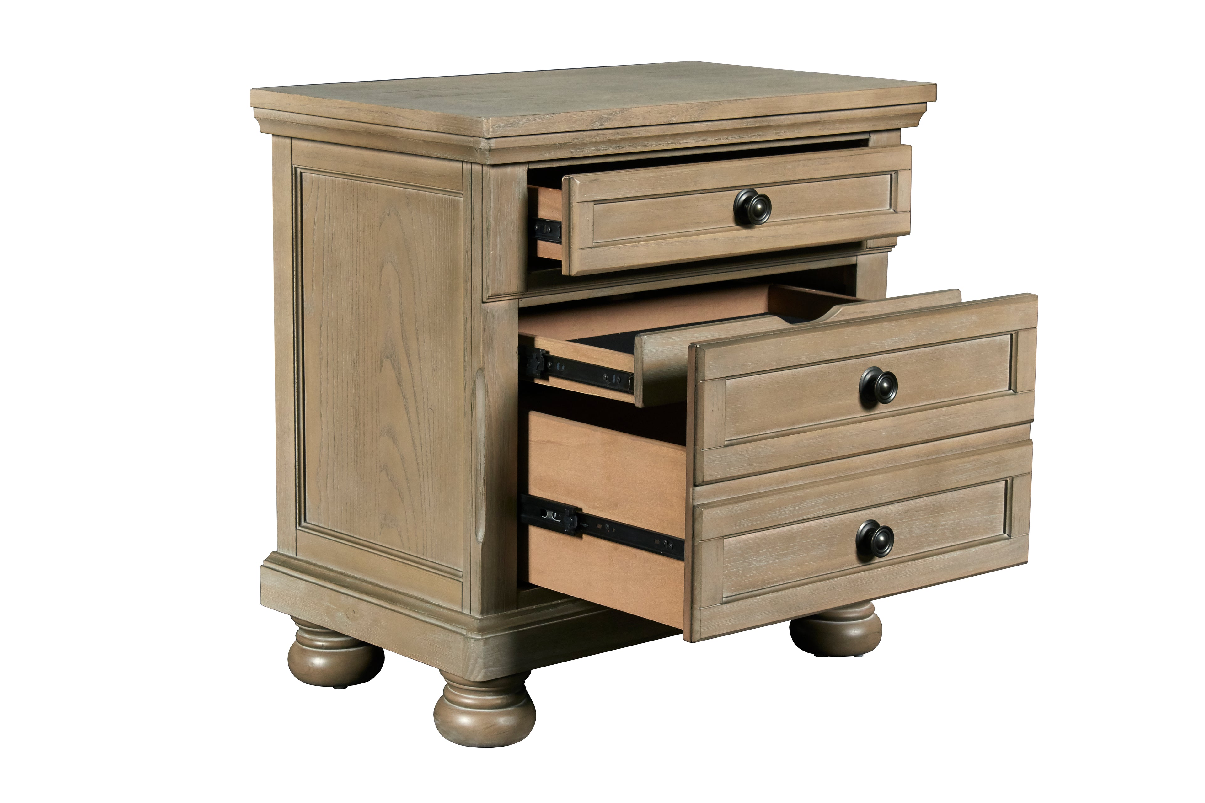Allegra Nightstand -Pewter