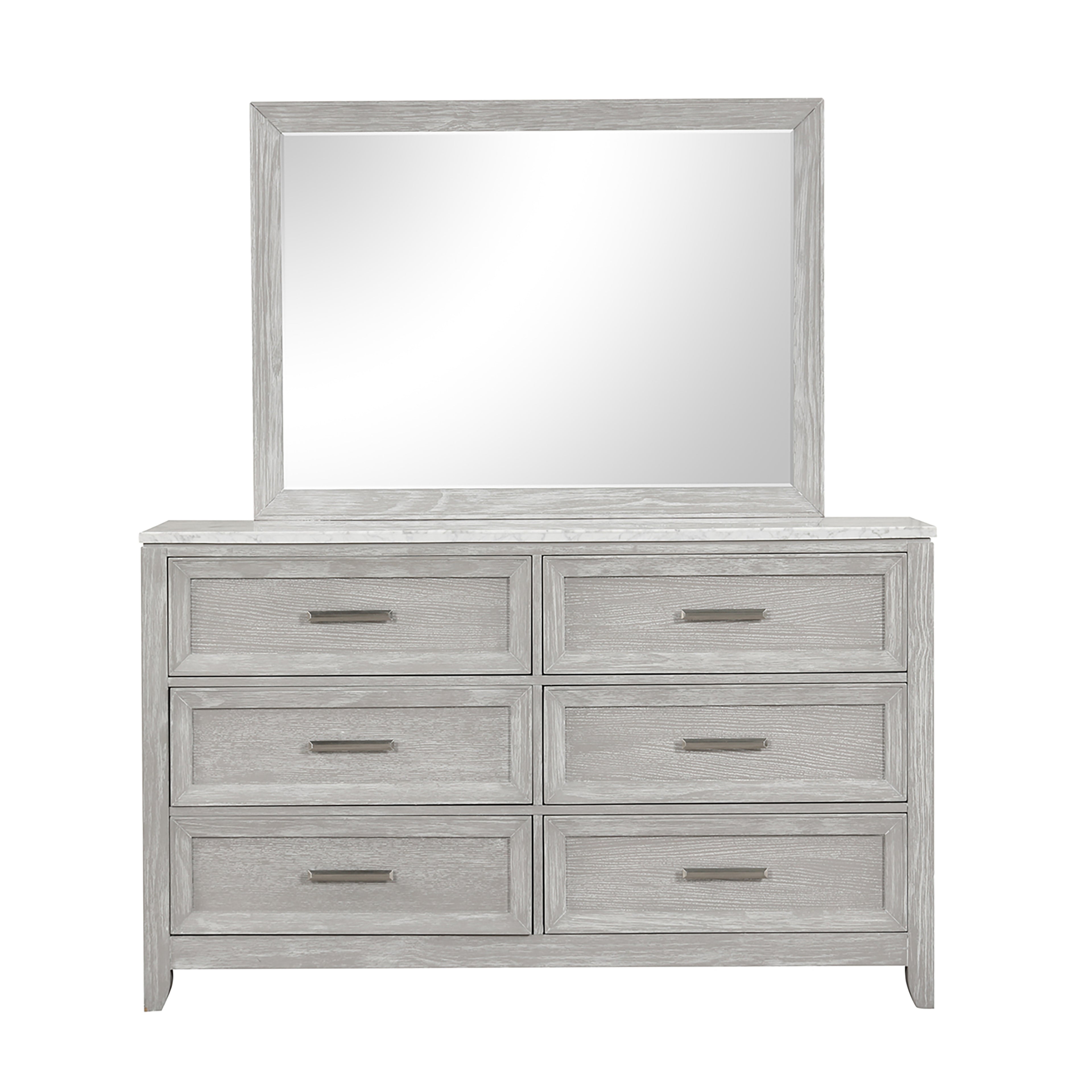 Fiona Landscape Mirror-Mist Gray