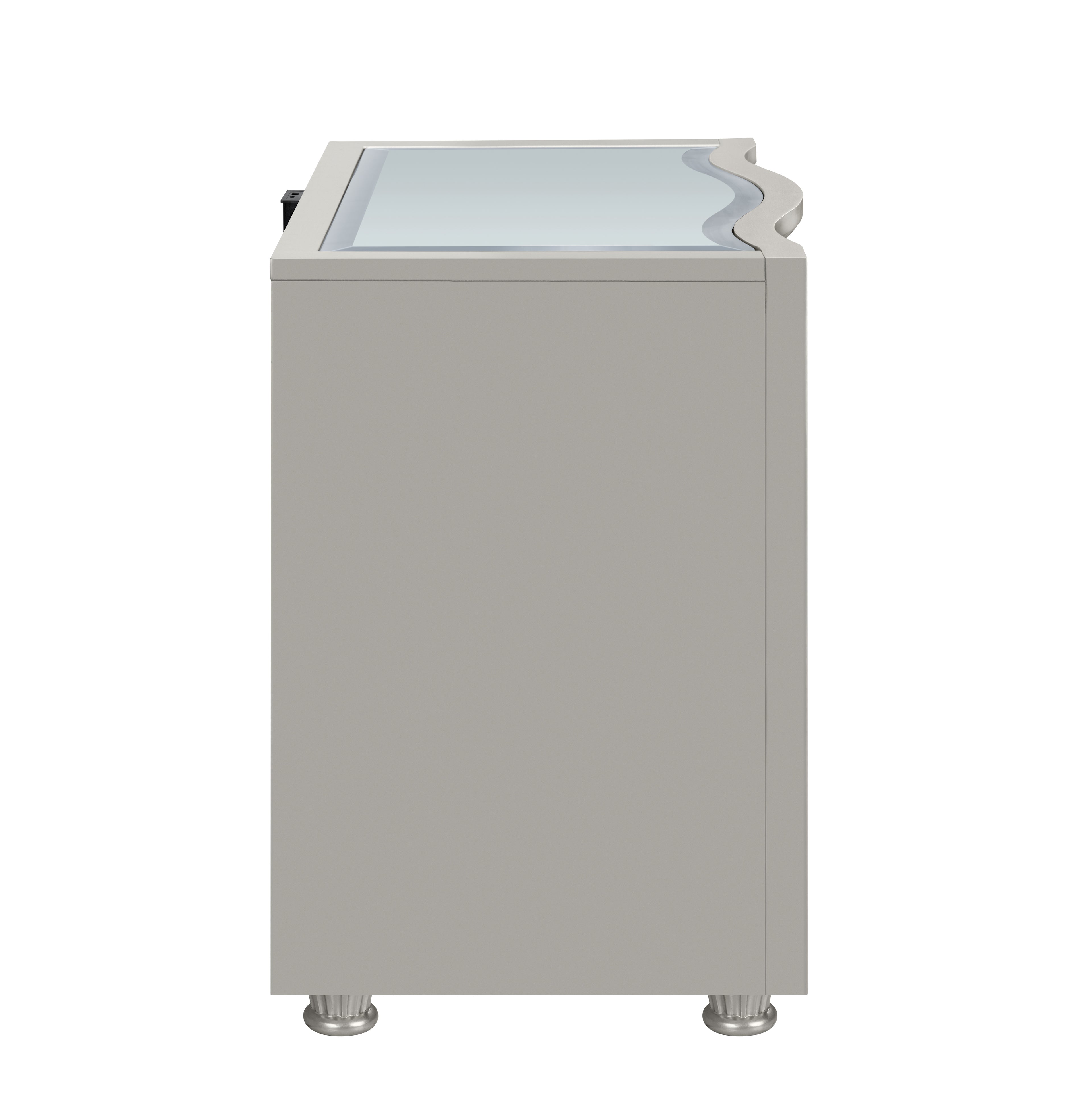 Reflections Nightstand W/Mirrored Top-Silver