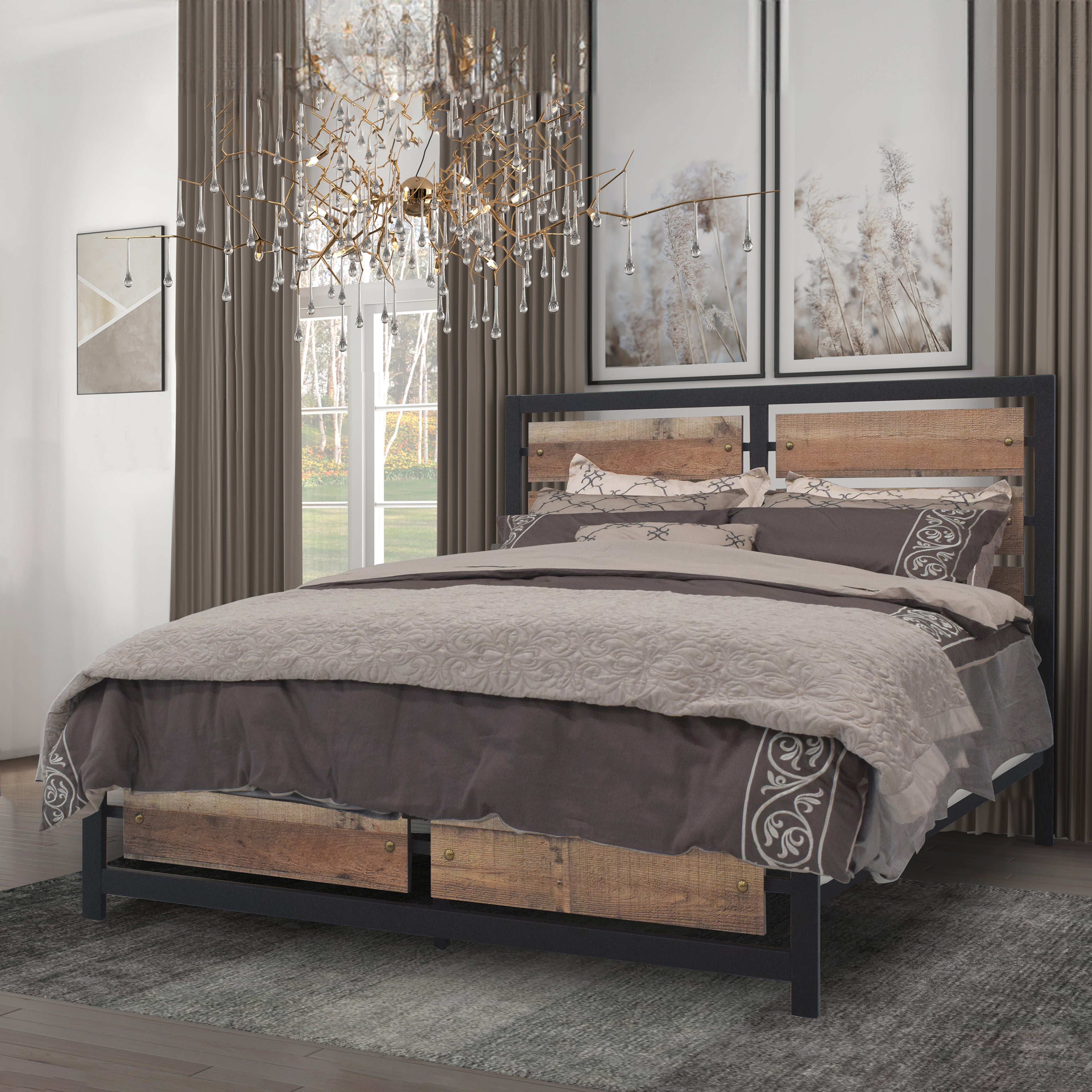 Elk River 3/3 T Hb,Fb, & Slats-Rustic