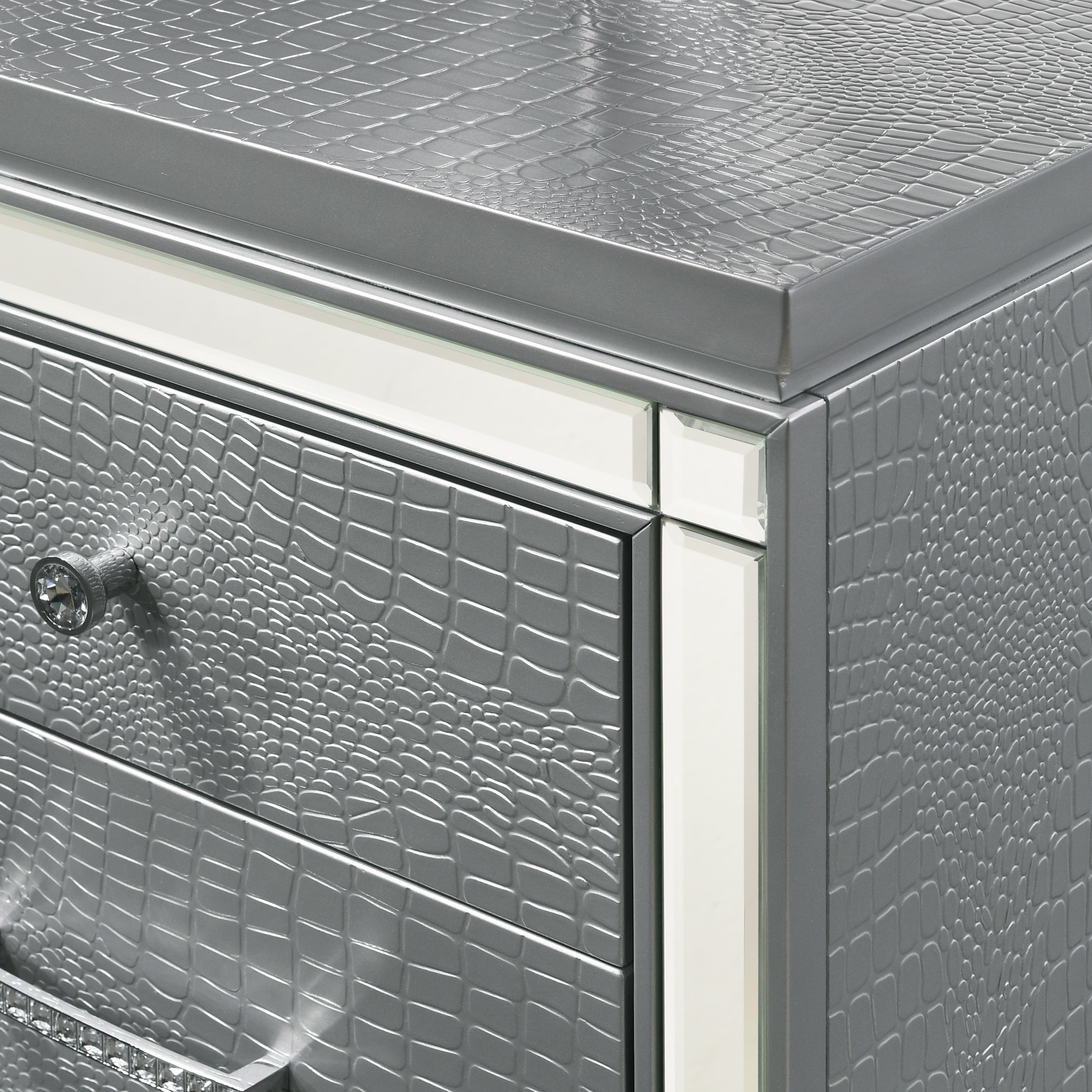 Valentino Dressing Table-Silver