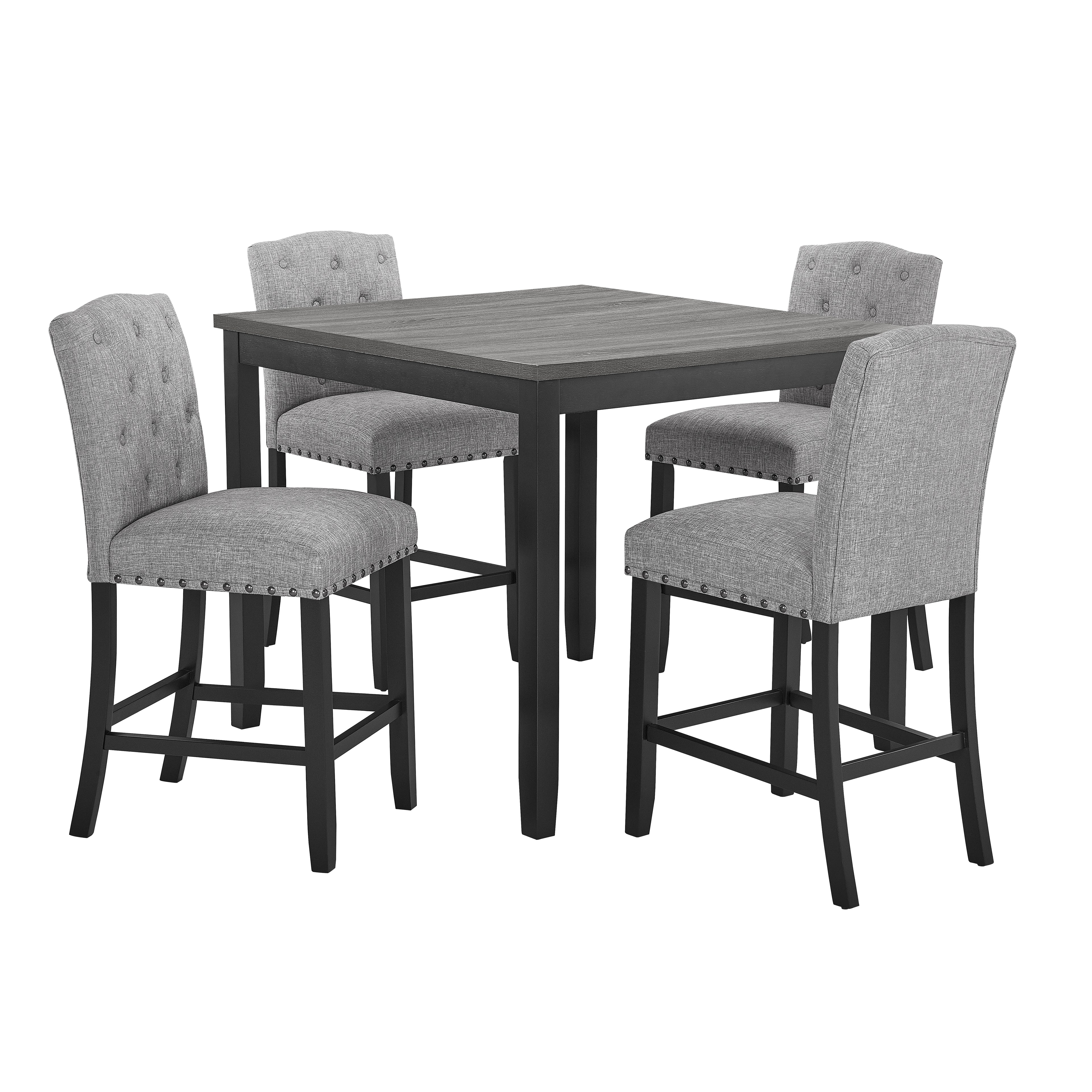 Daphne 5 Pc Gray 42" Counter Set W/Gray Chairs