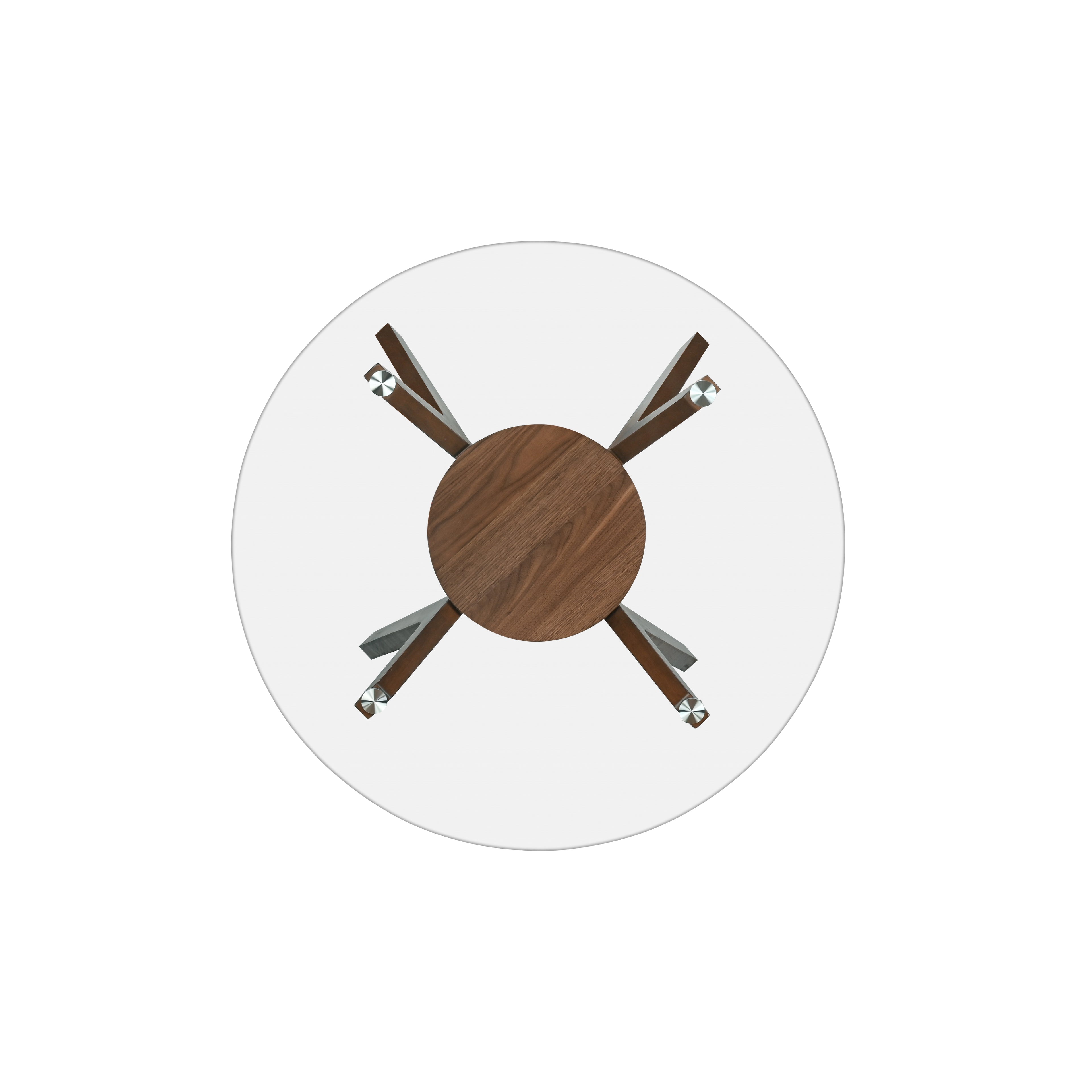 Oscar Counter Table Base For Glass Top Ctr Table-Walnut