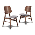 Oscar Chair With Dk Gray Cushion-Walnut