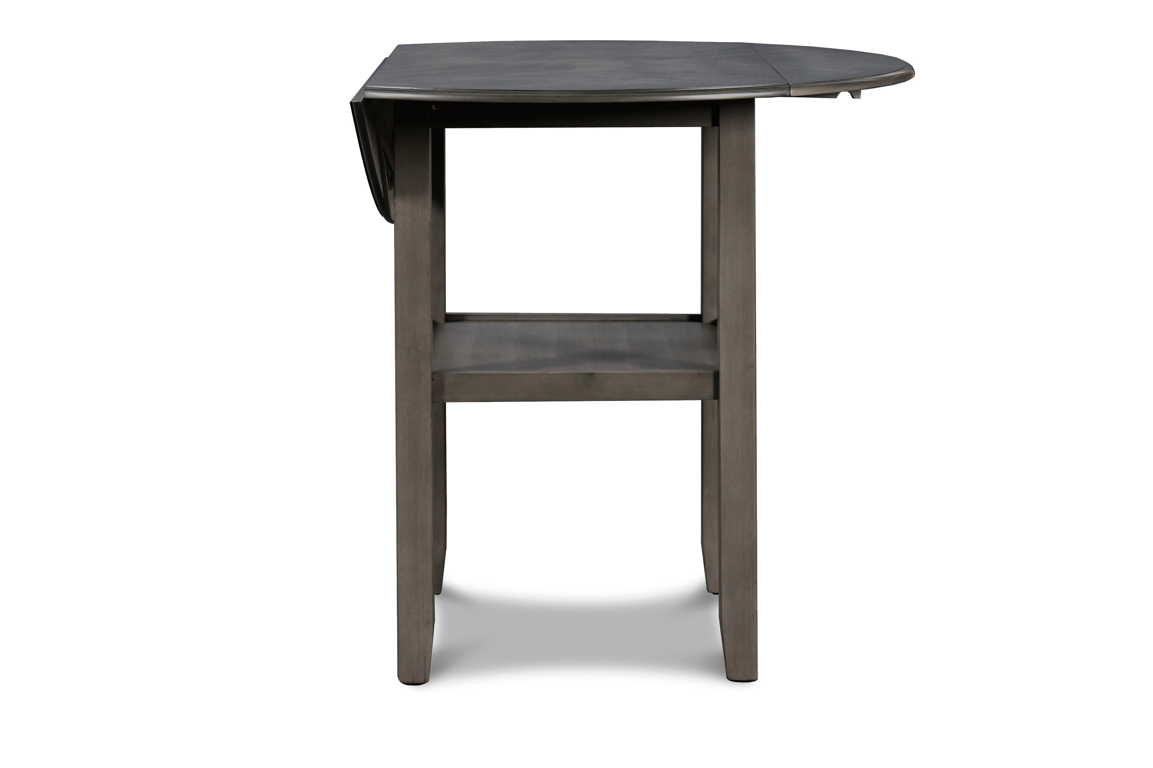 Gia 3 Pc 42" Counter Drop Leaf Table & 2 Chairs-Gray