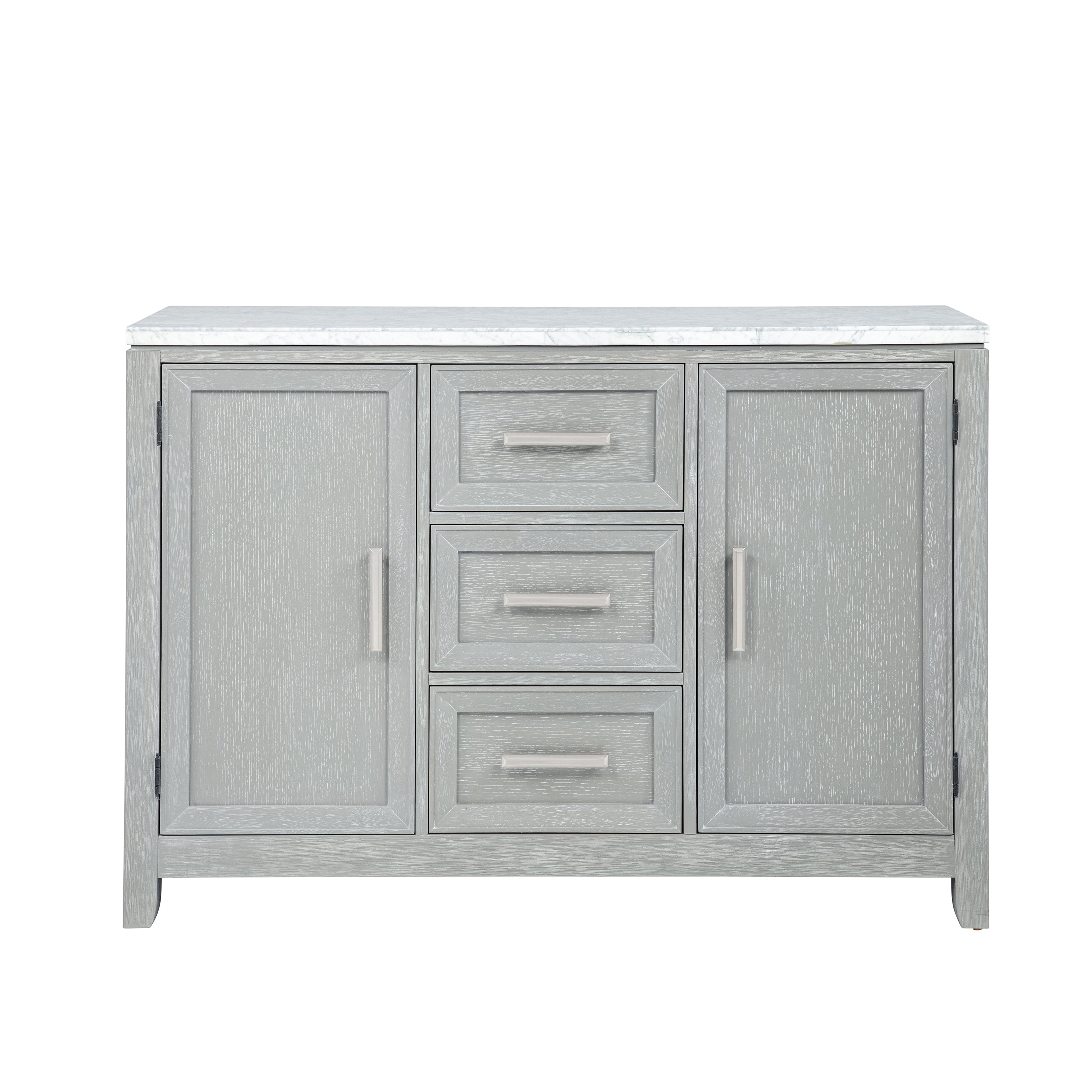 Fiona Marble Top Dining Buffet/Server-Mist Gray
