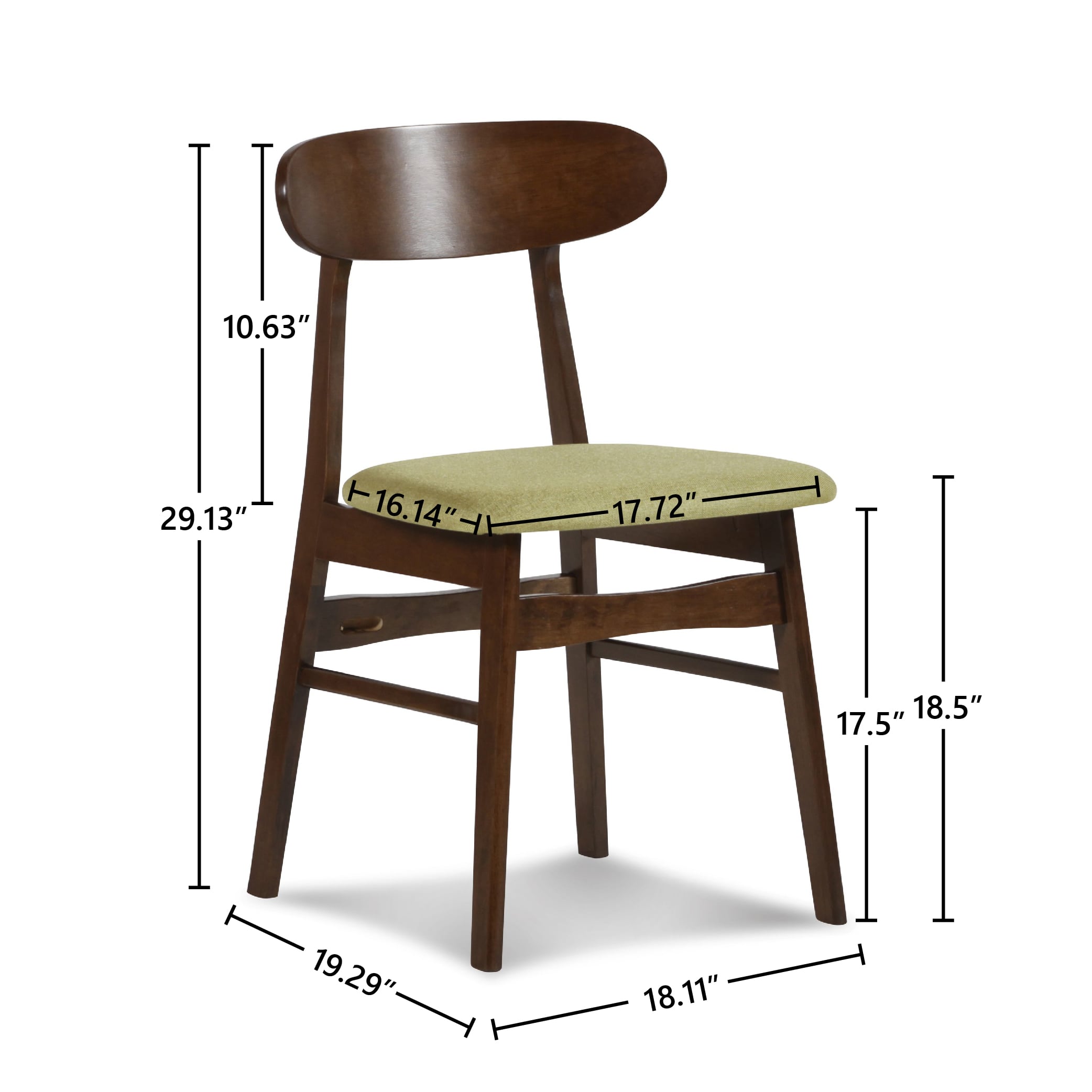 Morocco Dining Chair W/Green Seat Cushion (2 Per Carton)