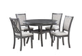 Amy 5 Pc 47" Round Dining Set-Gray