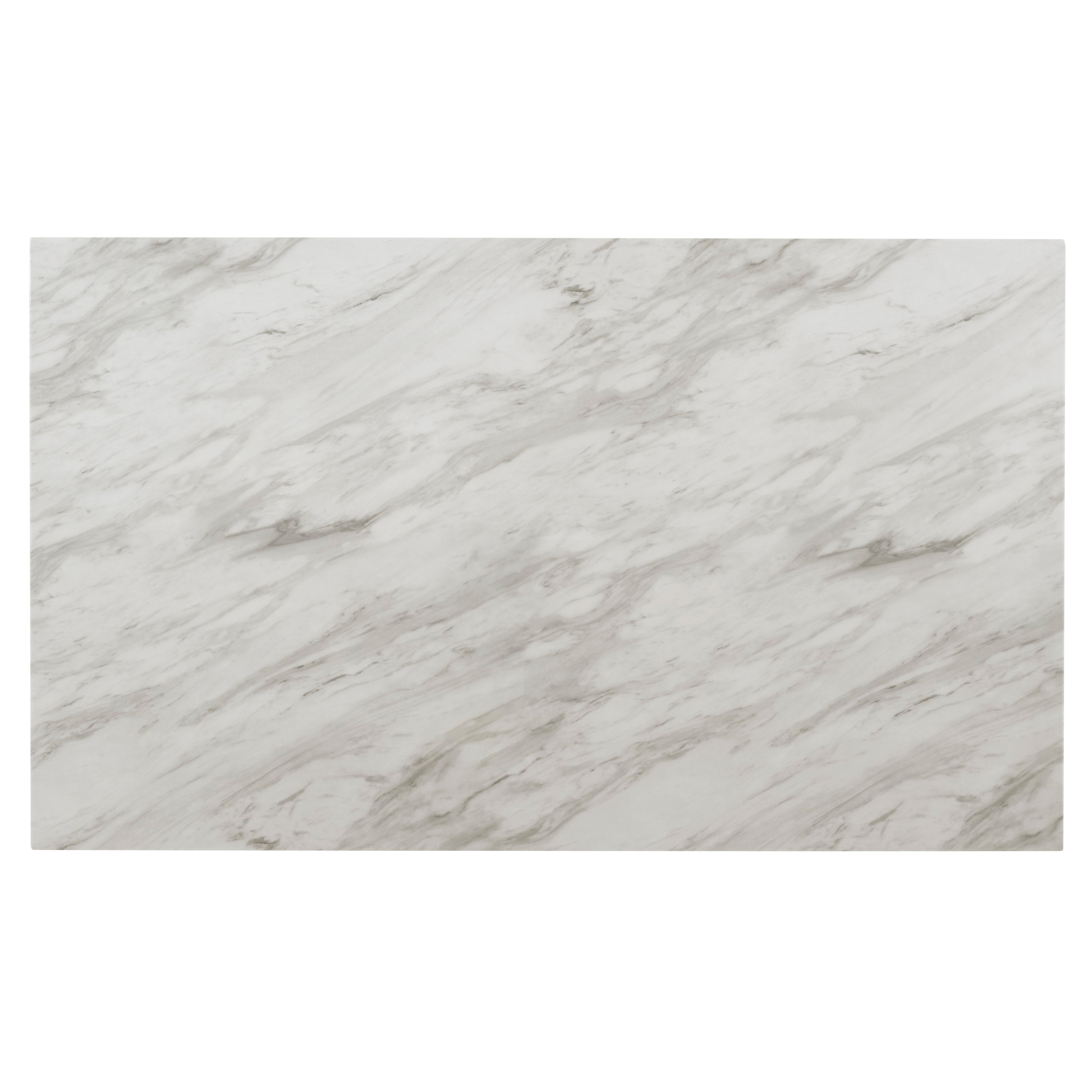 Celeste 64" Dining Table-Espresso/Faux Marble