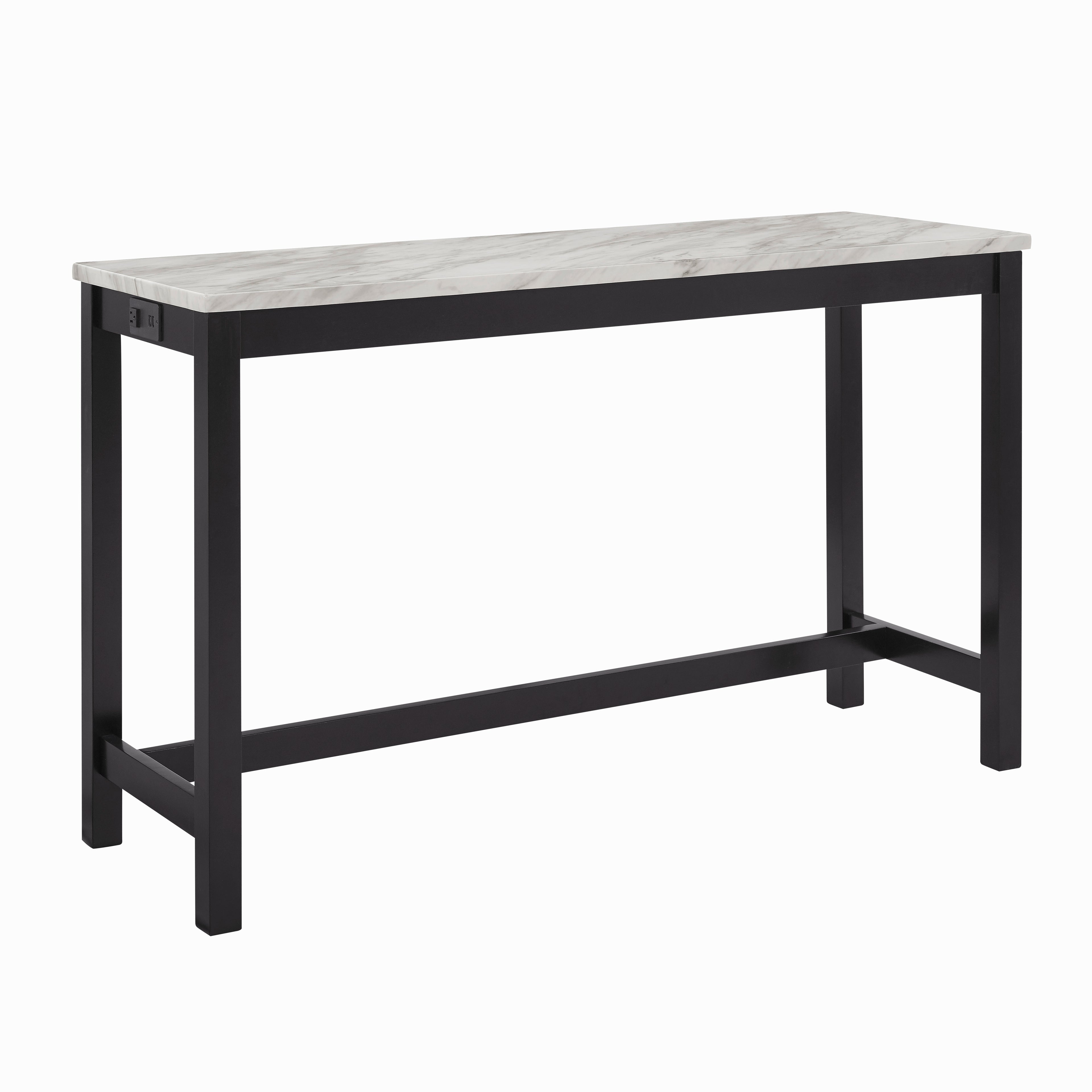 Celeste Theater Bar Table W/ 3 Stools-Gray